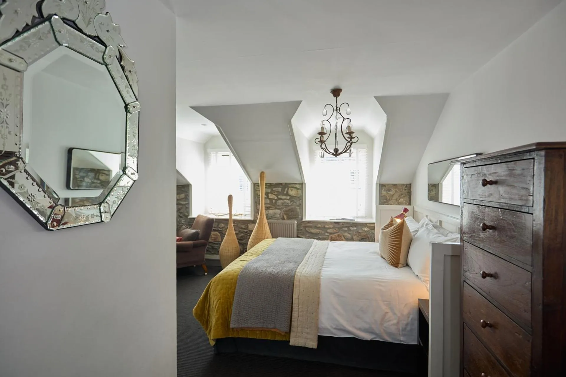 Bed in Monachyle Mhor Hotel