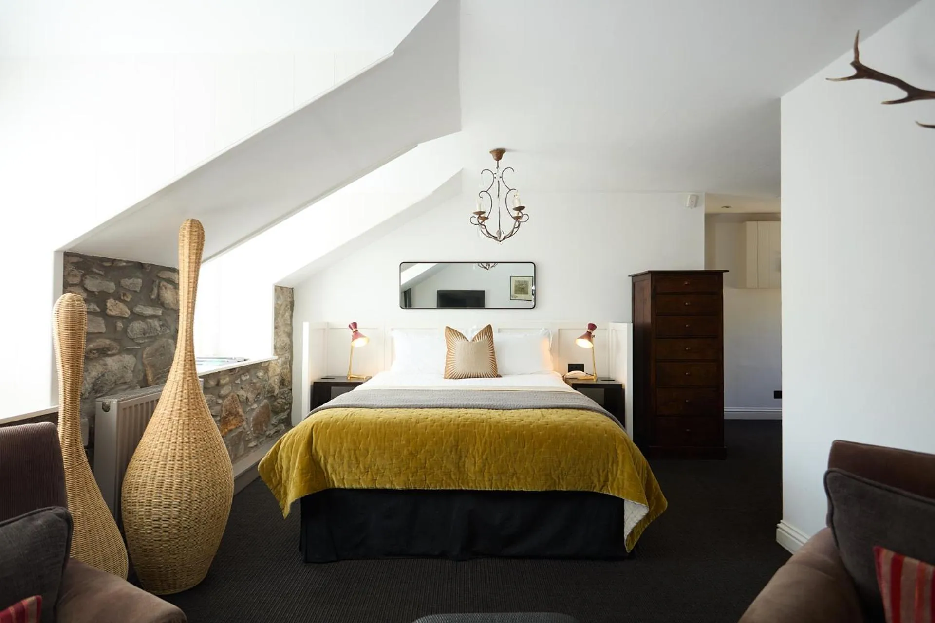 Bed in Monachyle Mhor Hotel