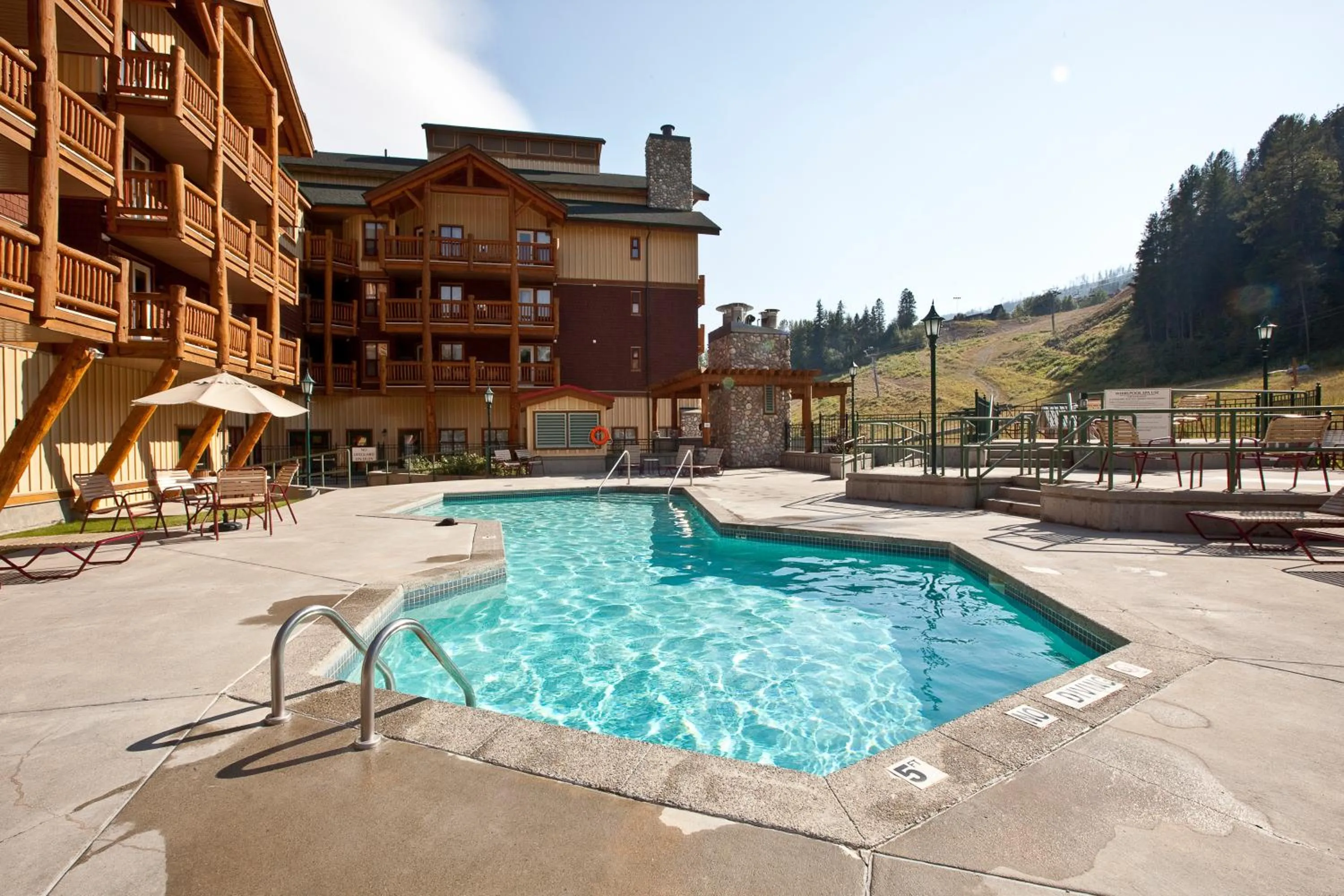 Swimming pool in Trickle Creek Lodge