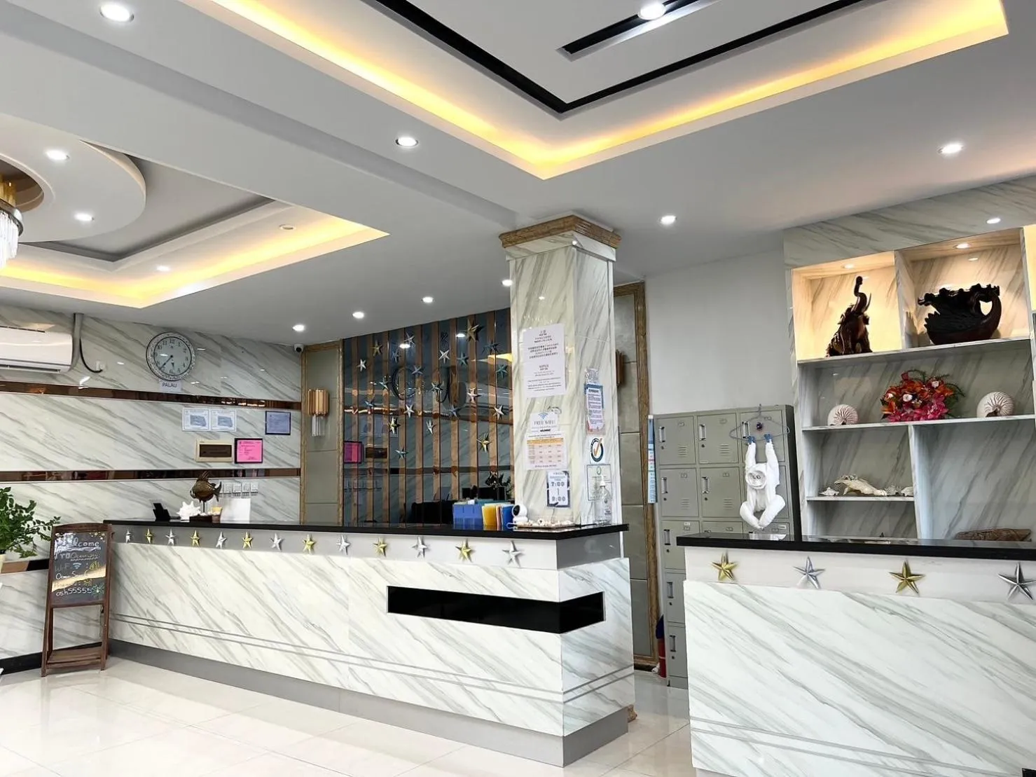 On site in Ocean Star Hotel