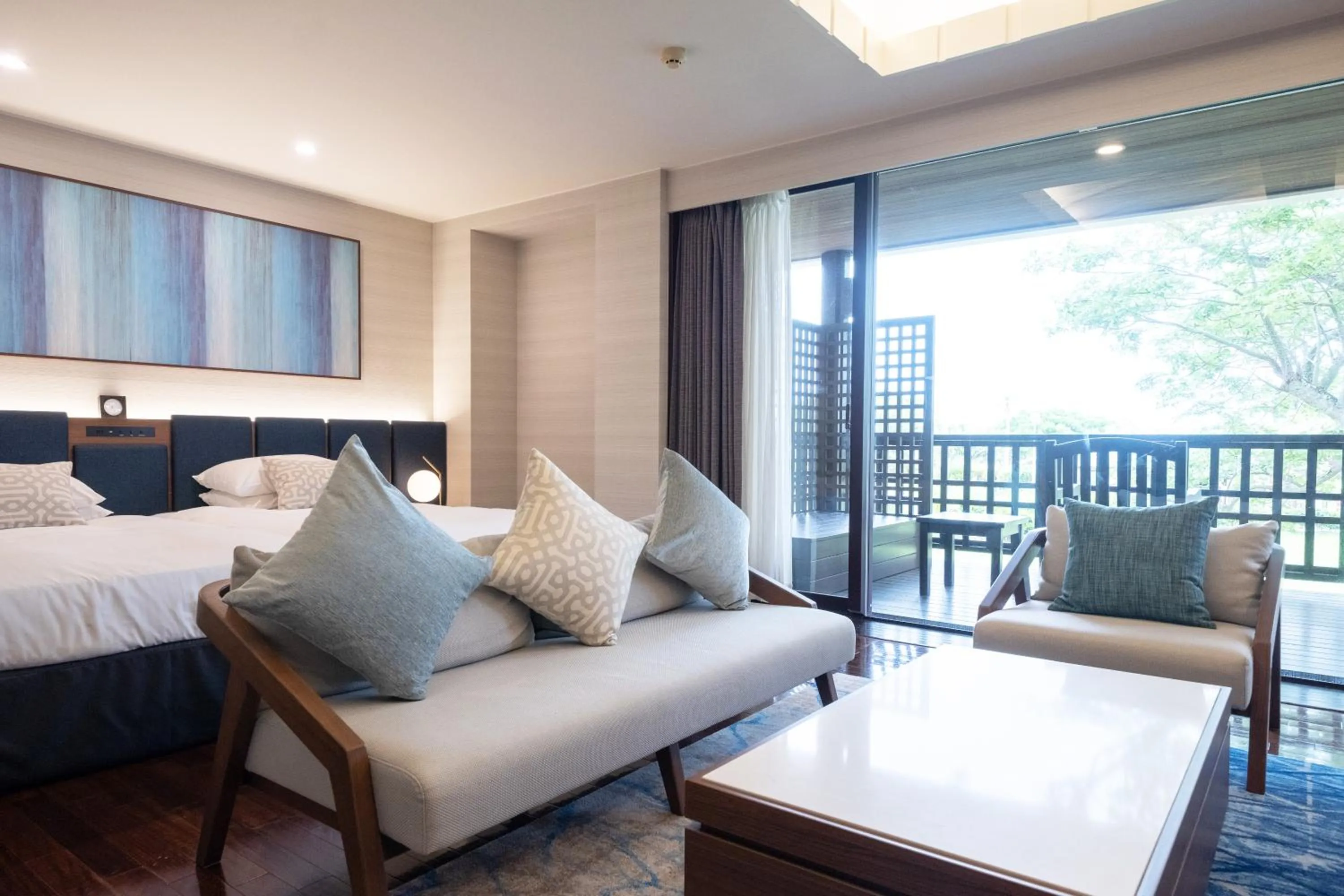 Bed in Okuma Private Beach & Resort