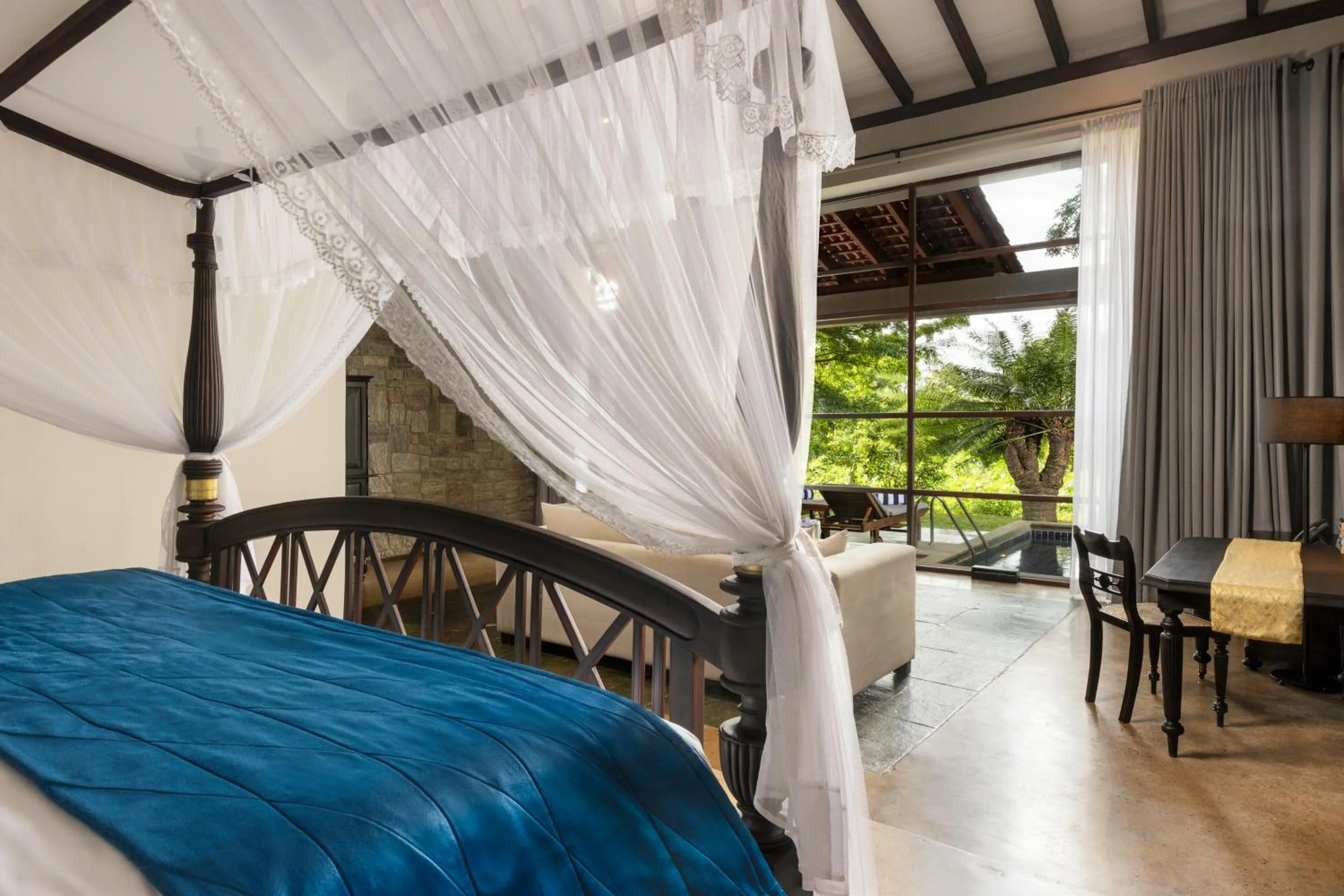 Patio, Bed in Ayugiri Ayurveda Wellness Resort Sigiriya