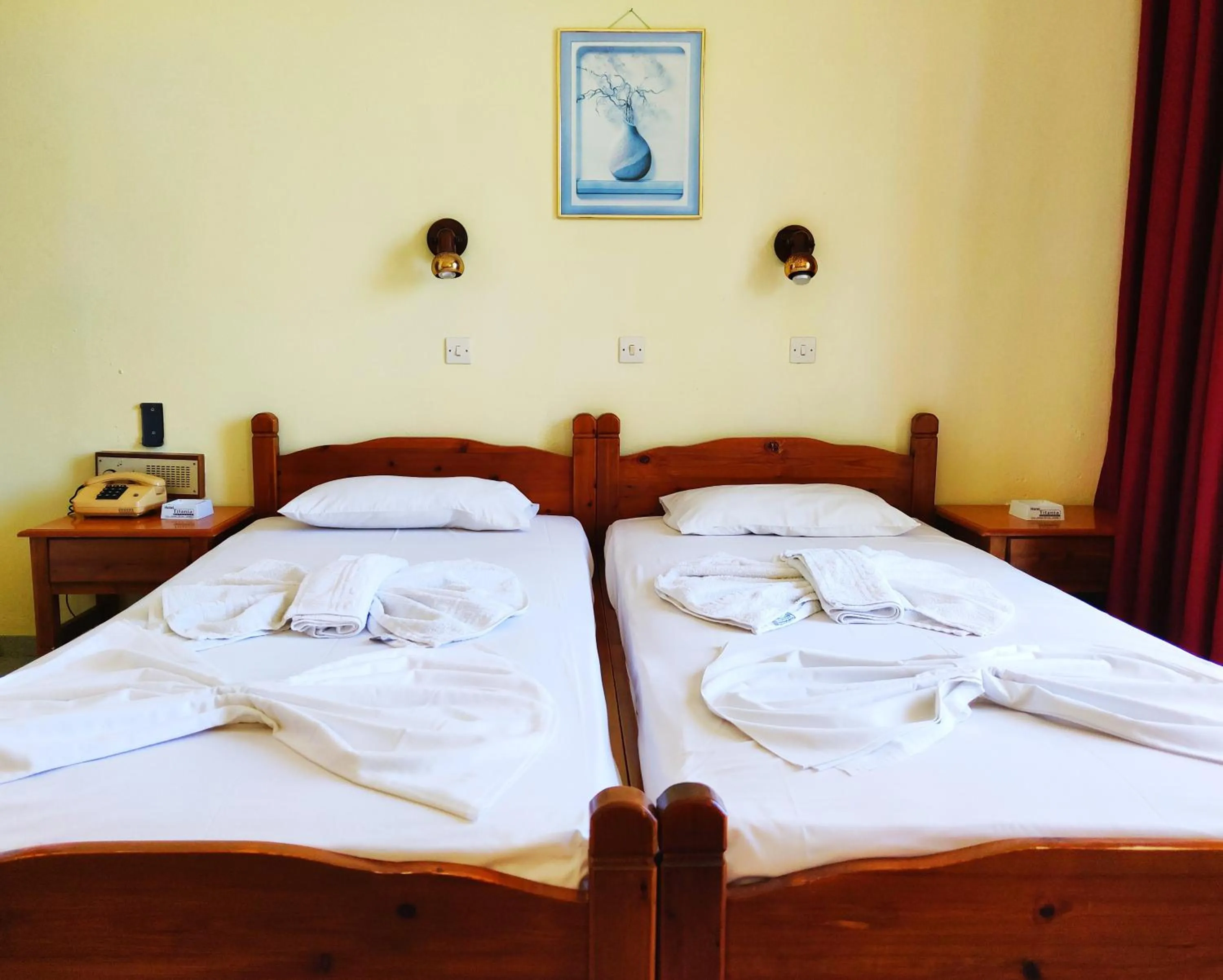 Bed in Titania Hotel Karpathos