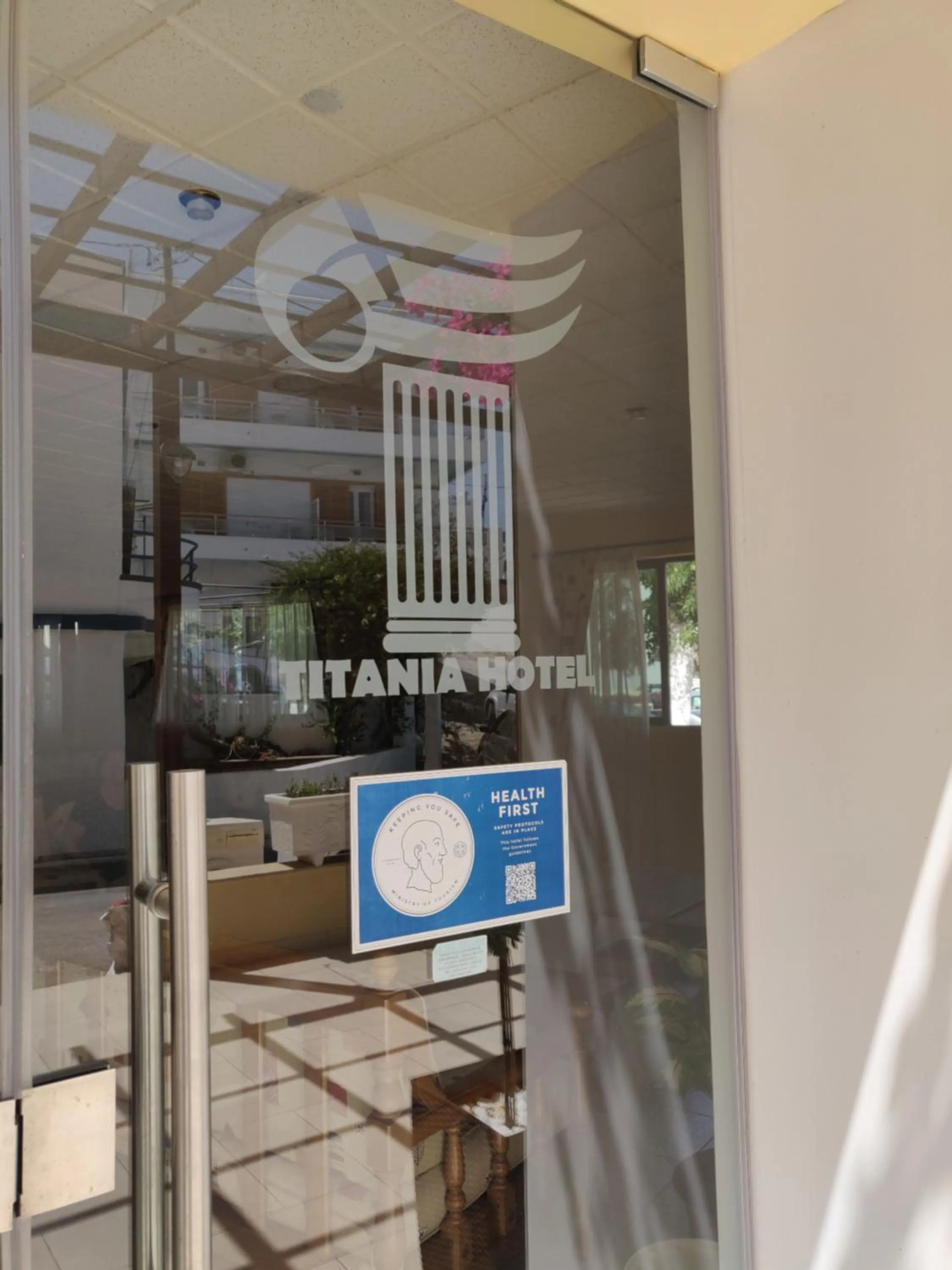 Lobby or reception in Titania Hotel Karpathos