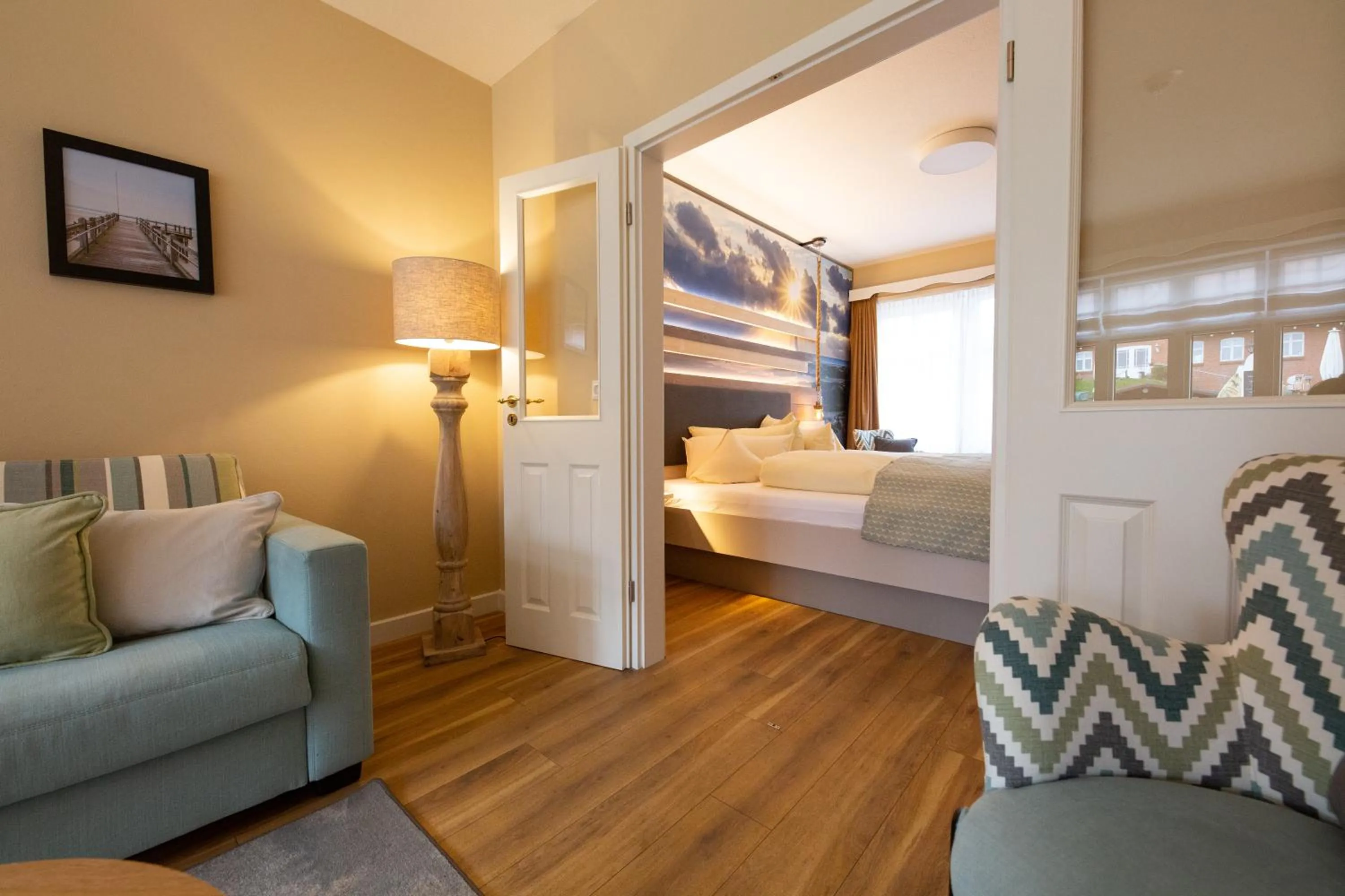 Photo of the whole room, Bed in Seeblick Genuss und Spa Resort Amrum