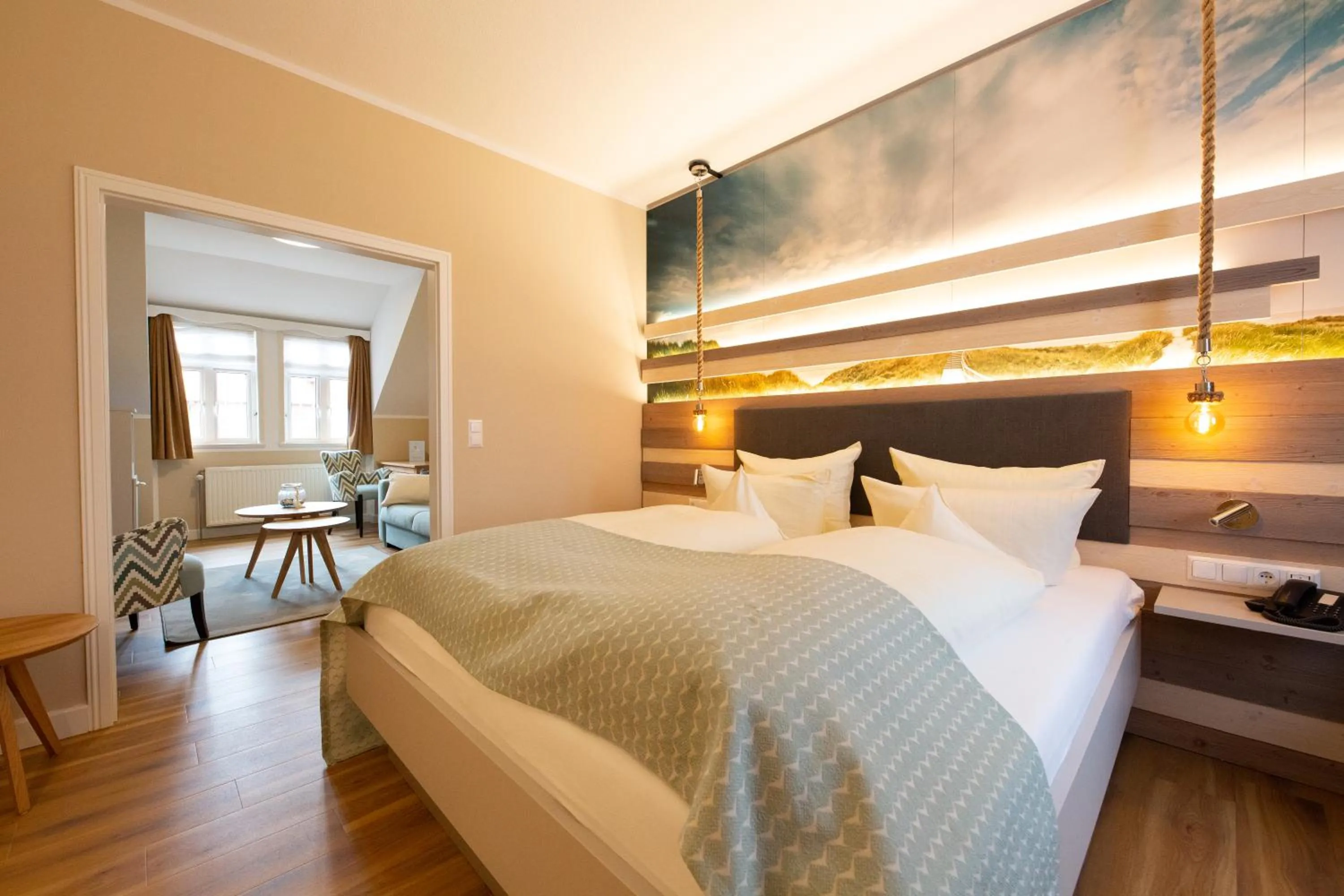 Photo of the whole room, Bed in Seeblick Genuss und Spa Resort Amrum