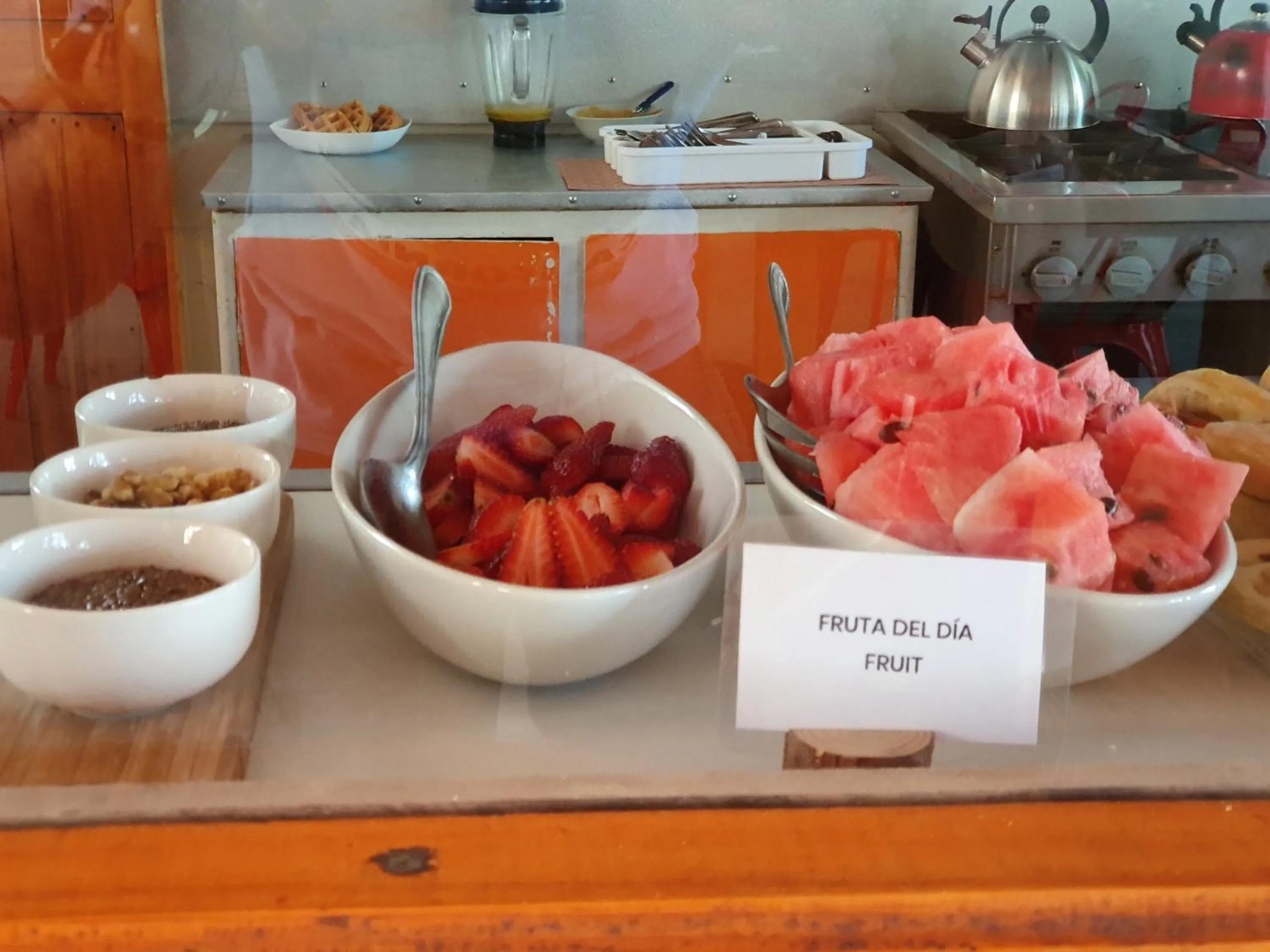 Buffet breakfast in Hotel Jardin Atacama