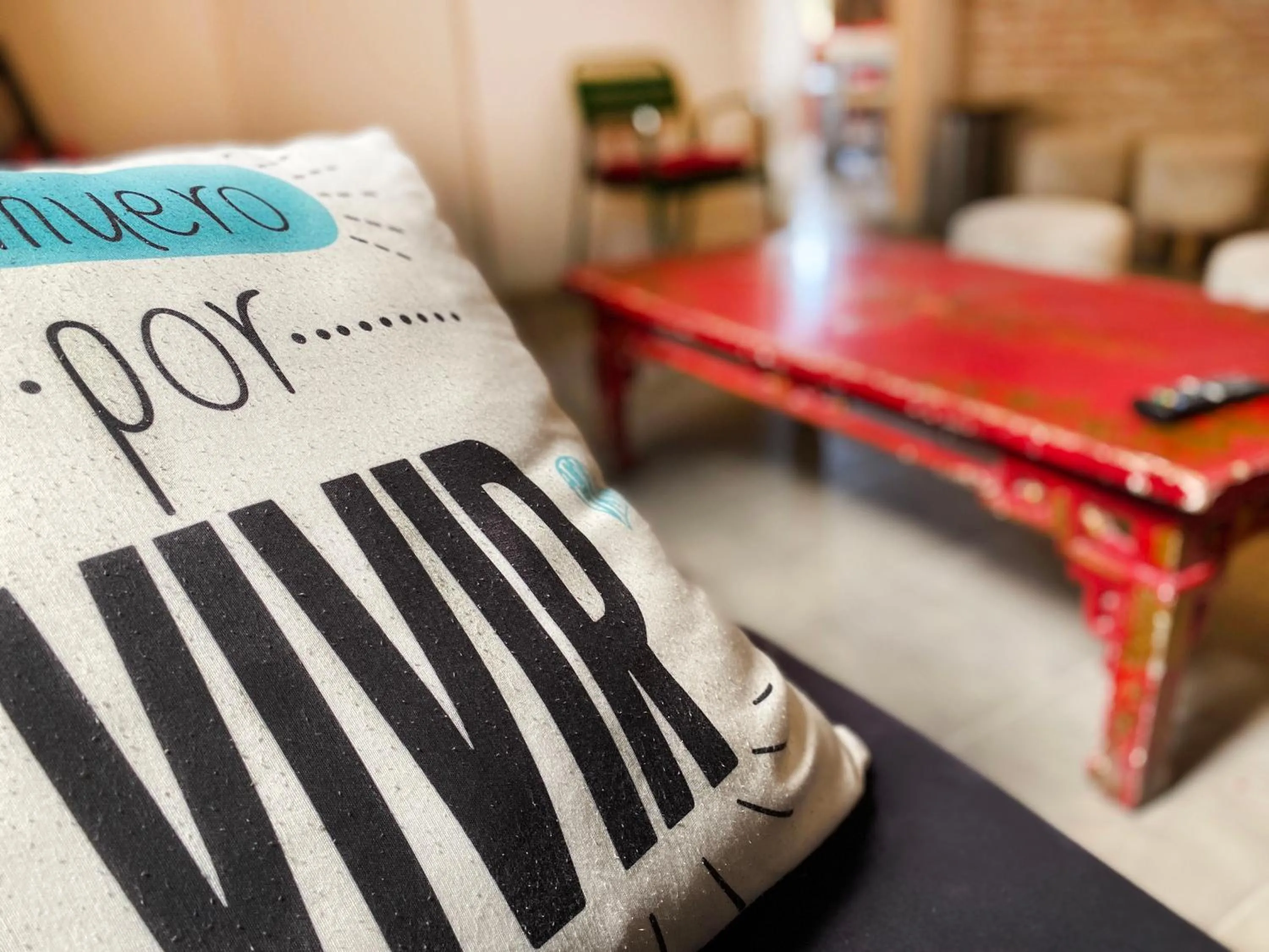 Communal lounge/ TV room in ECO Hostel