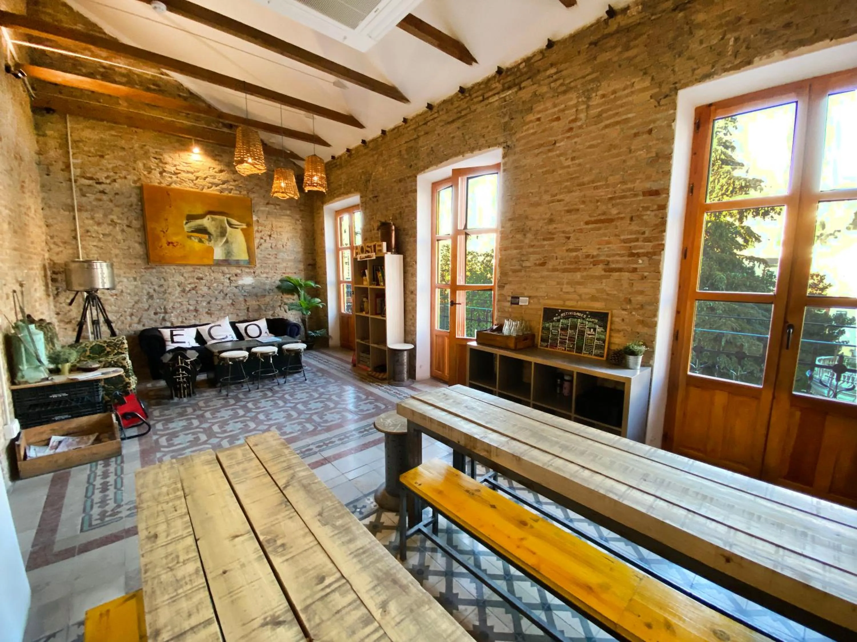 Living room in ECO Hostel