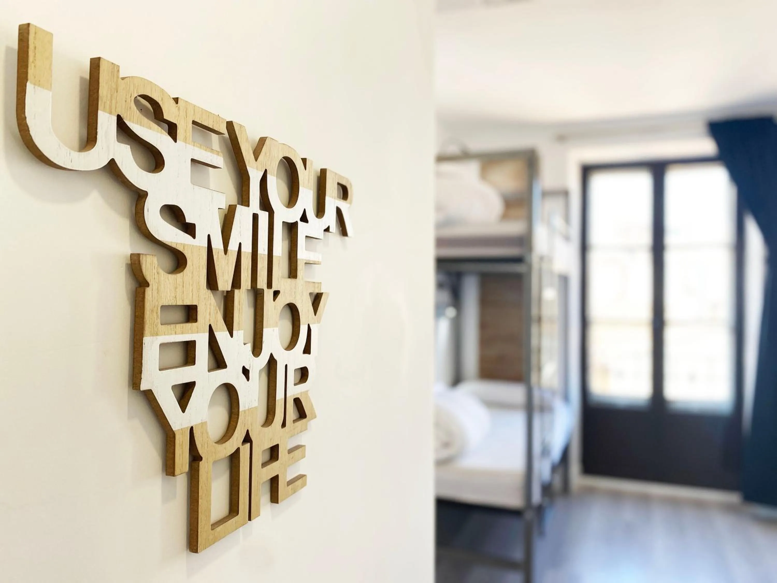 Decorative detail, Bed in ECO Hostel