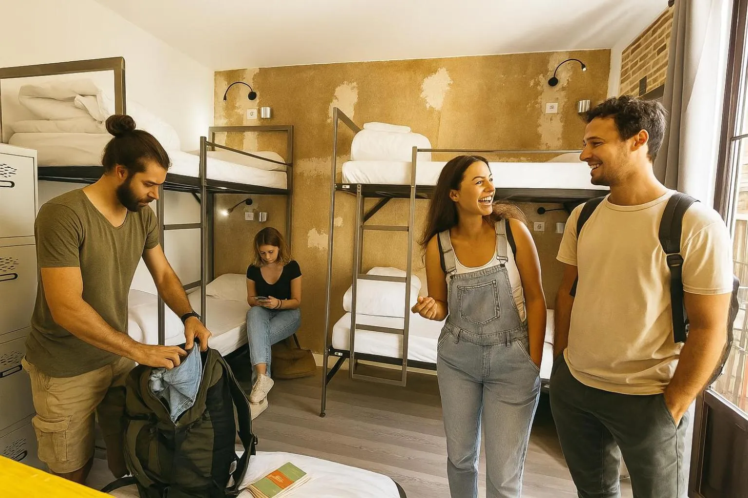 People, Bed in ECO Hostel