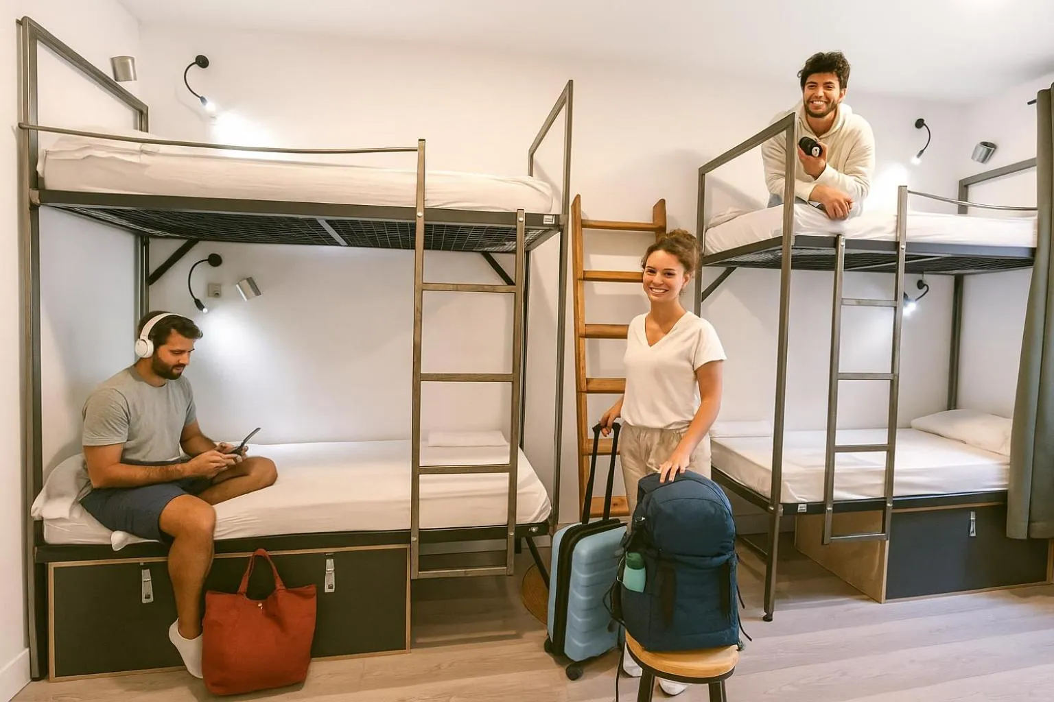 People, Bed in ECO Hostel