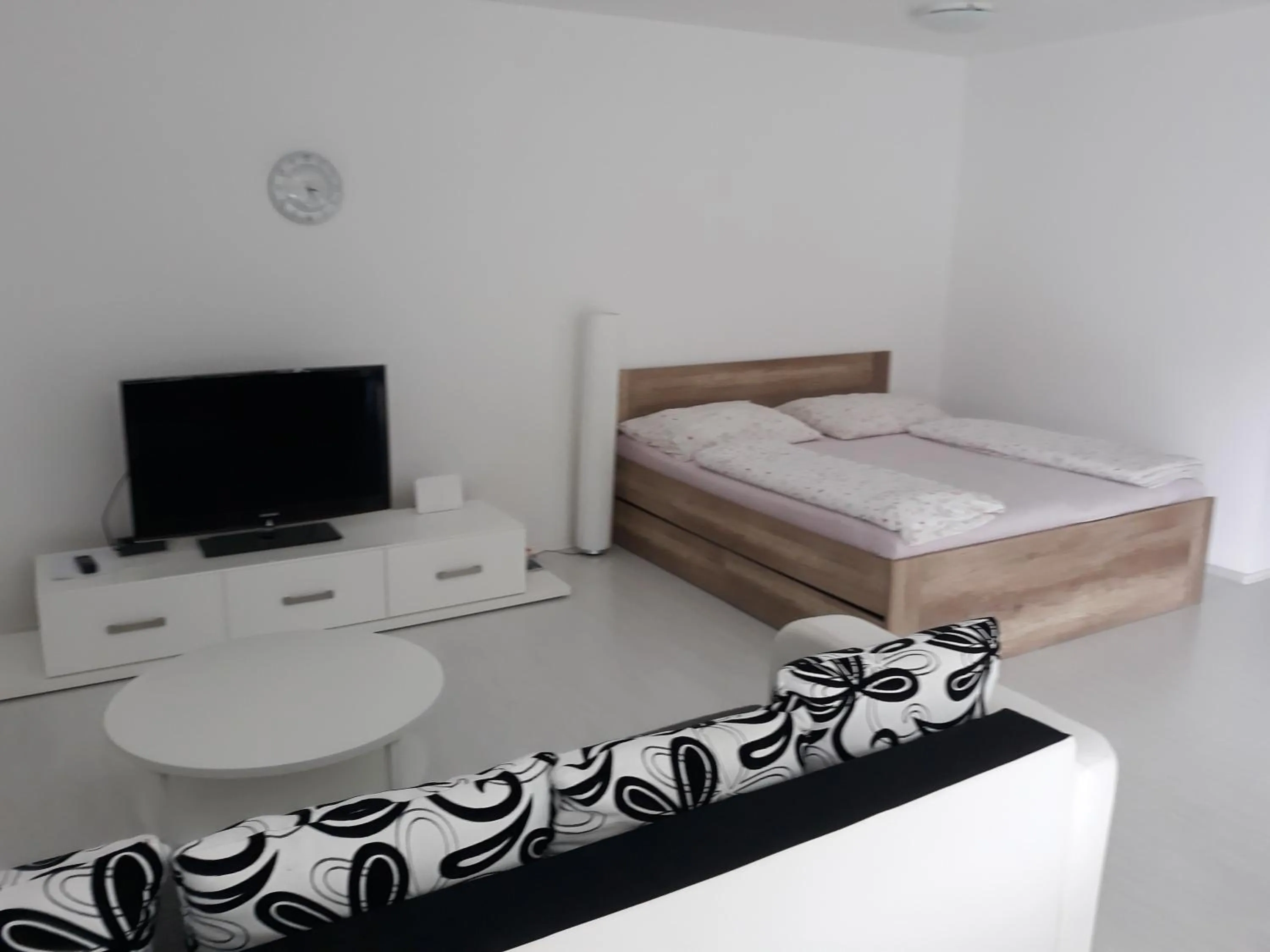 Living room, Bed in Beautiful city center Apartment with private parking