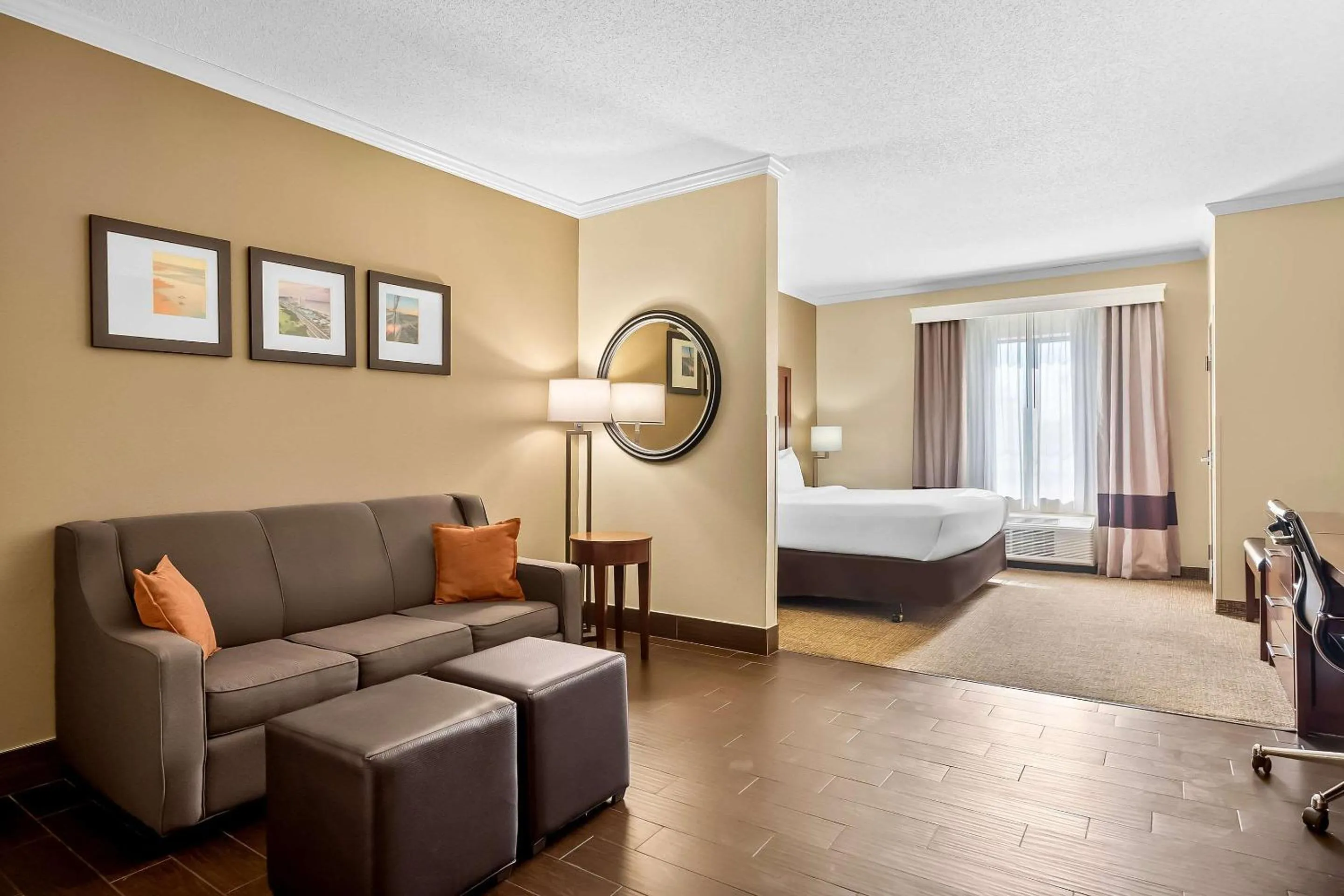 Bed in Comfort Suites Panama City near Tyndall AFB