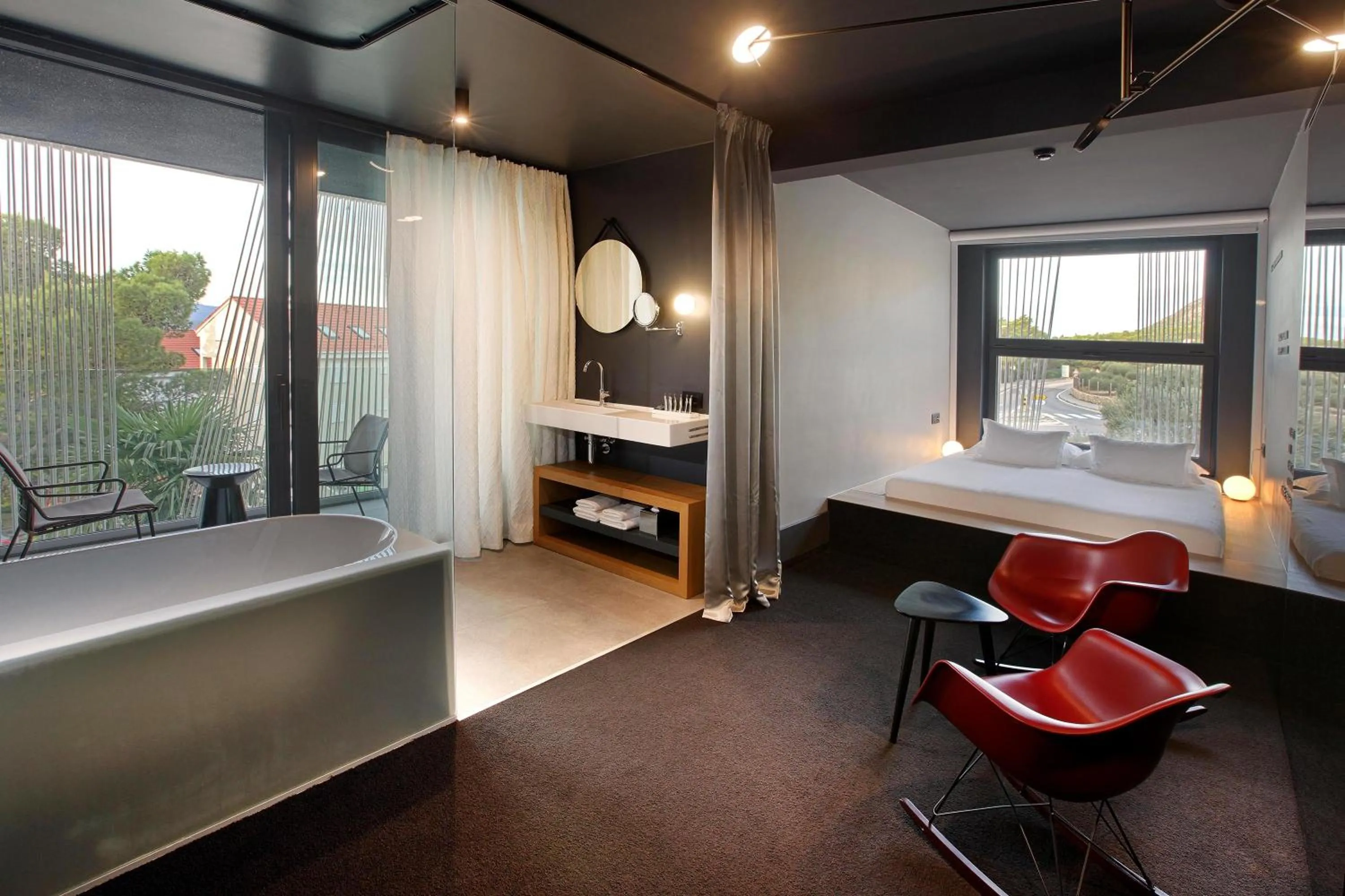 Bathroom, Bed in Lifestyle Hotel Vitar - Adults Only