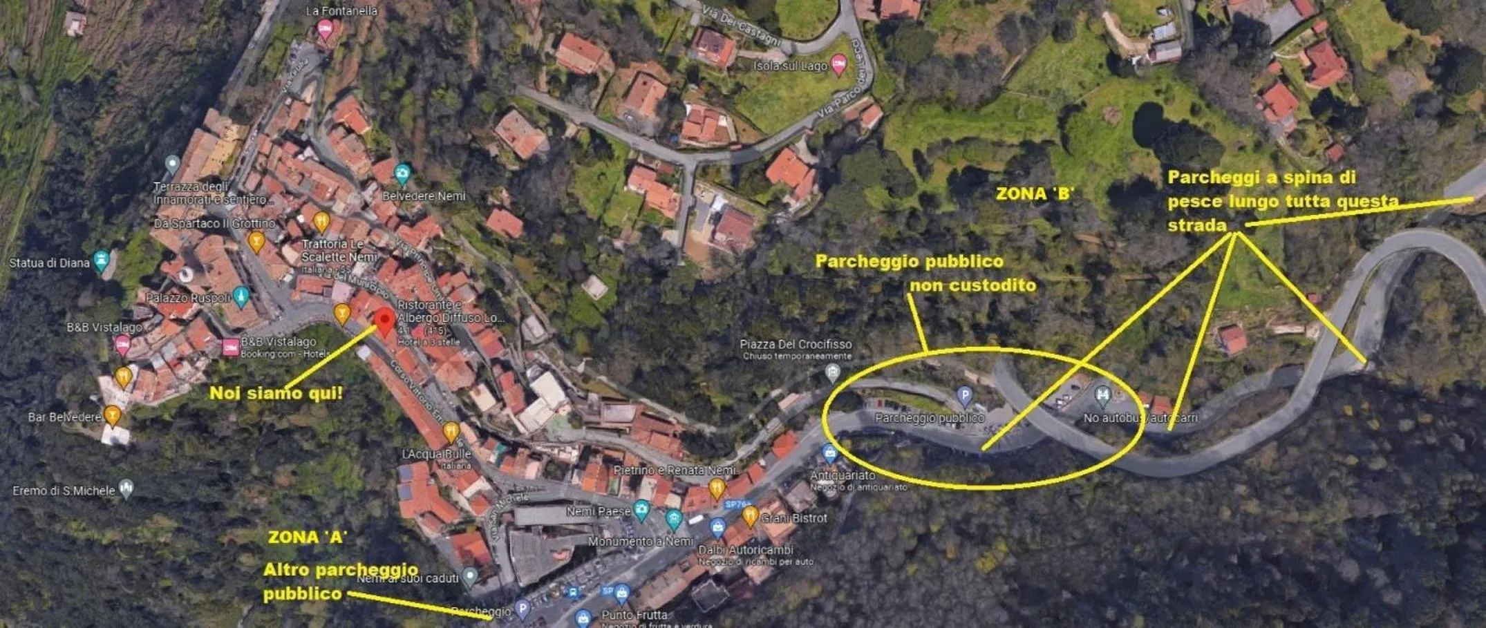 Bird's eye view in Albergo Diffuso Locanda Specchio Di Diana