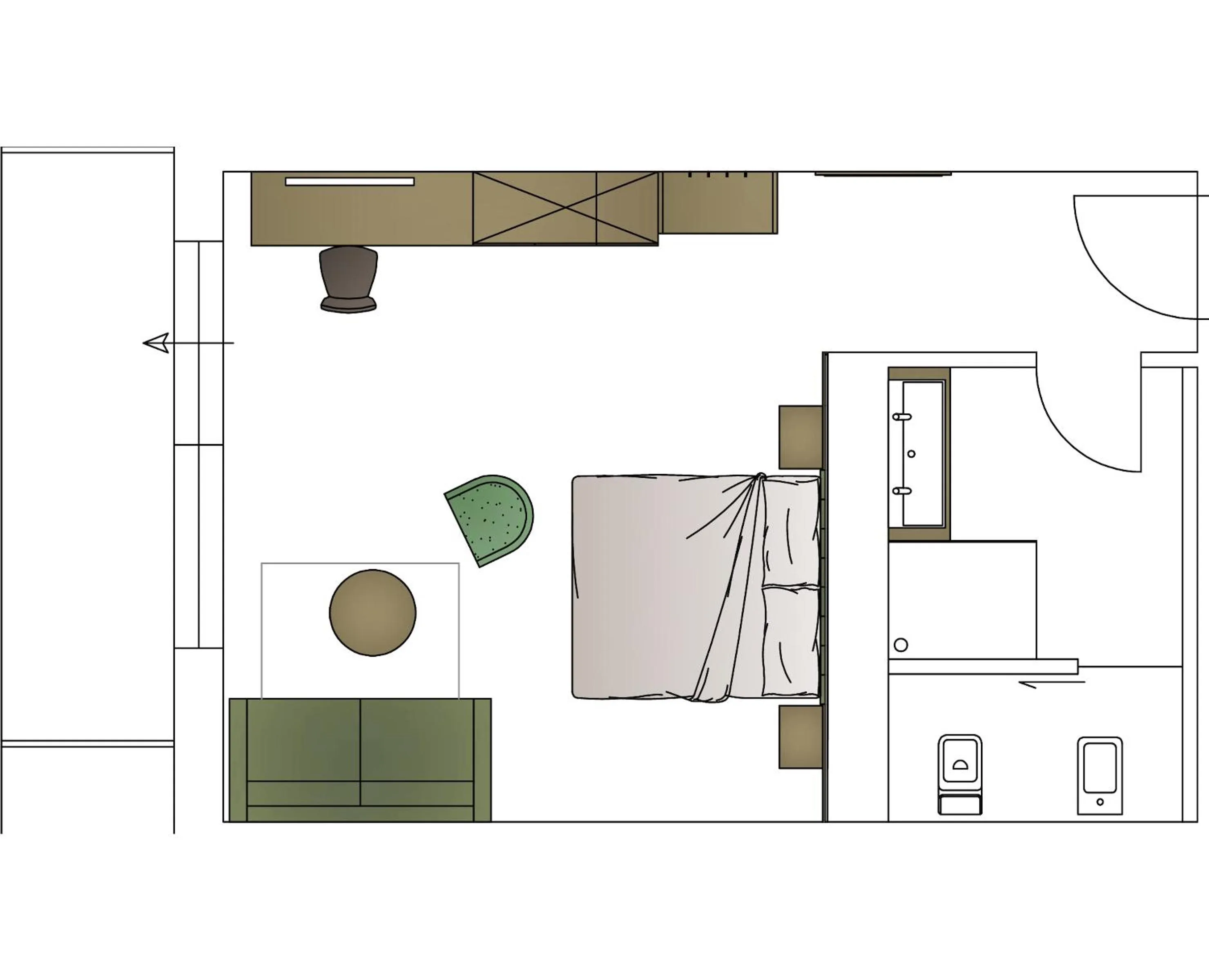 Photo of the whole room in Hotel Goldene Rose