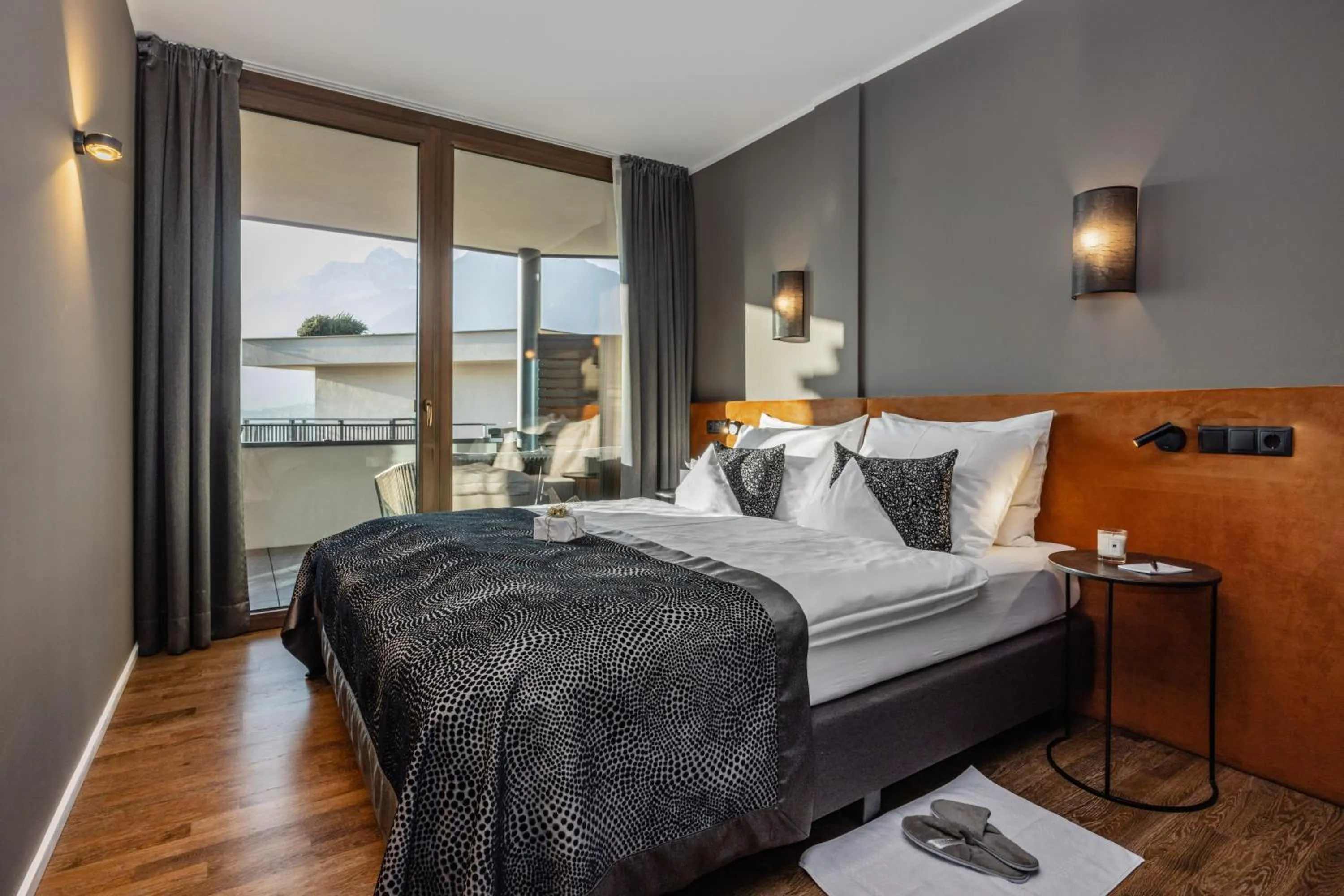 Bed in Hotel Der Weinmesser