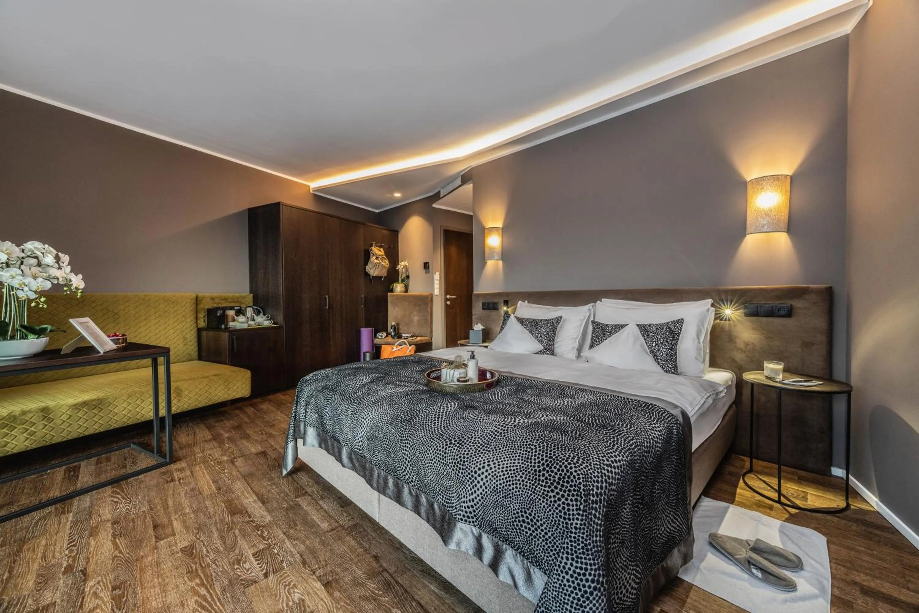 Bed in Hotel Der Weinmesser