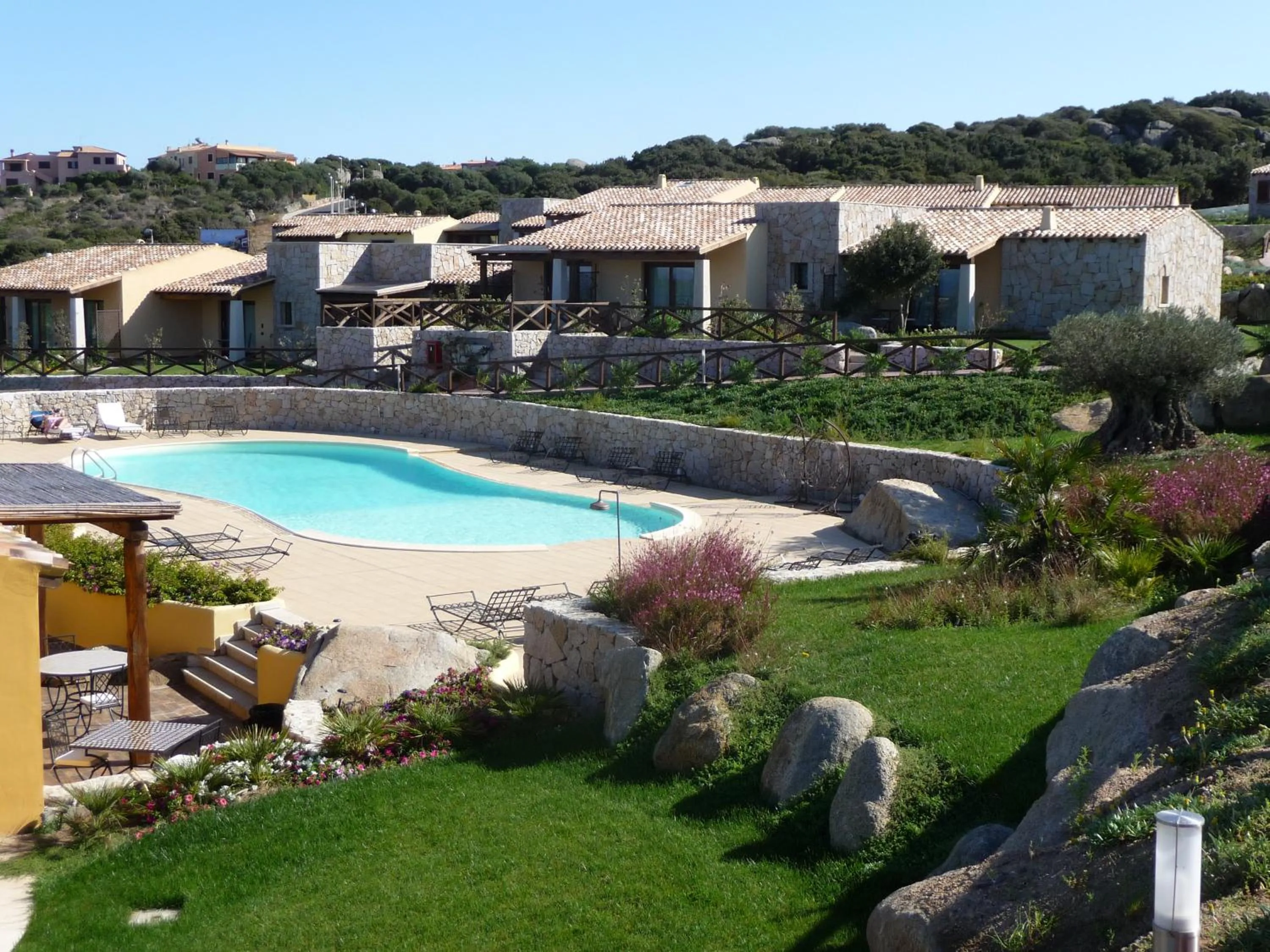 Pool view in Punta Falcone Resort