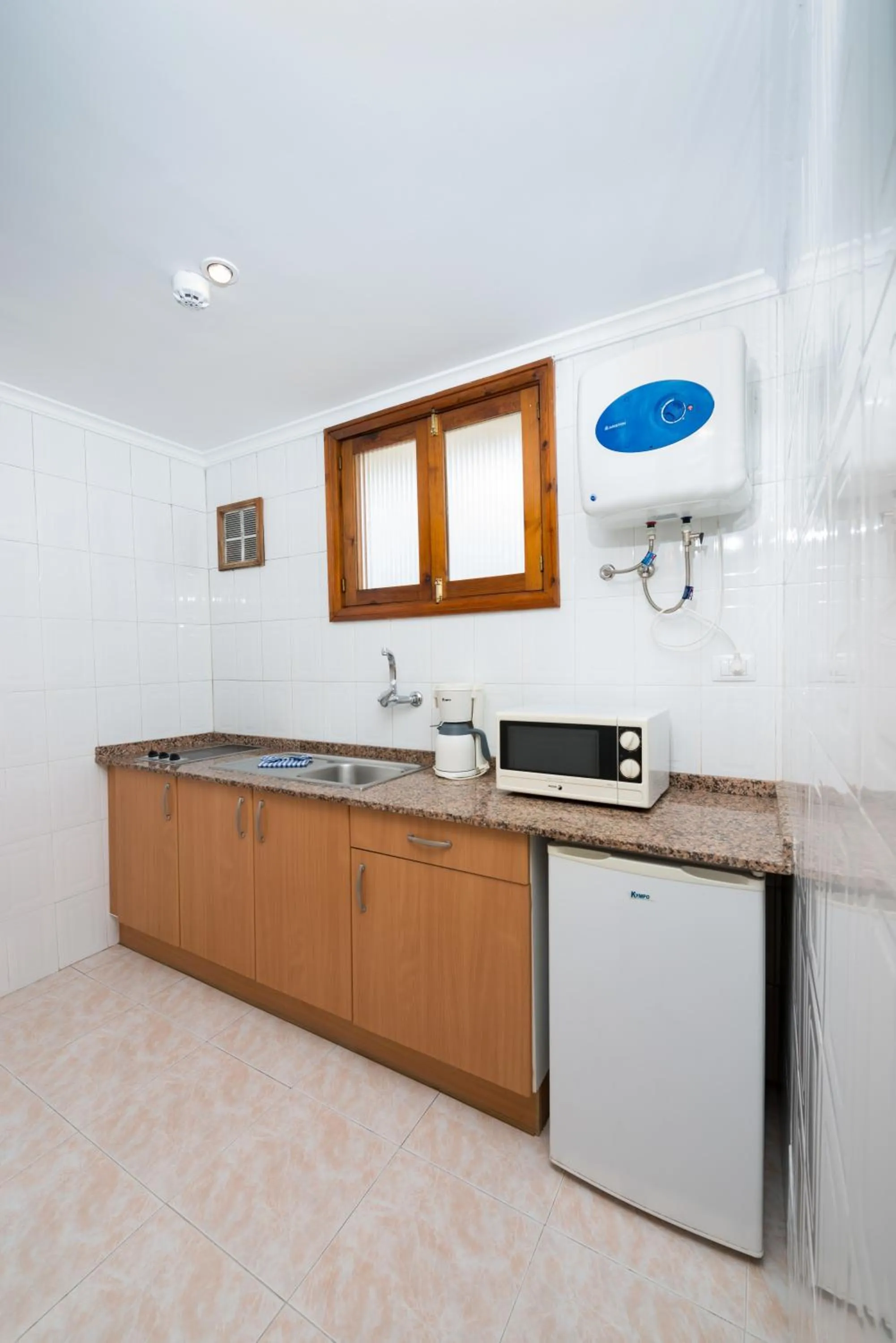 Kitchen or kitchenette in Apartamentos Strelitzias