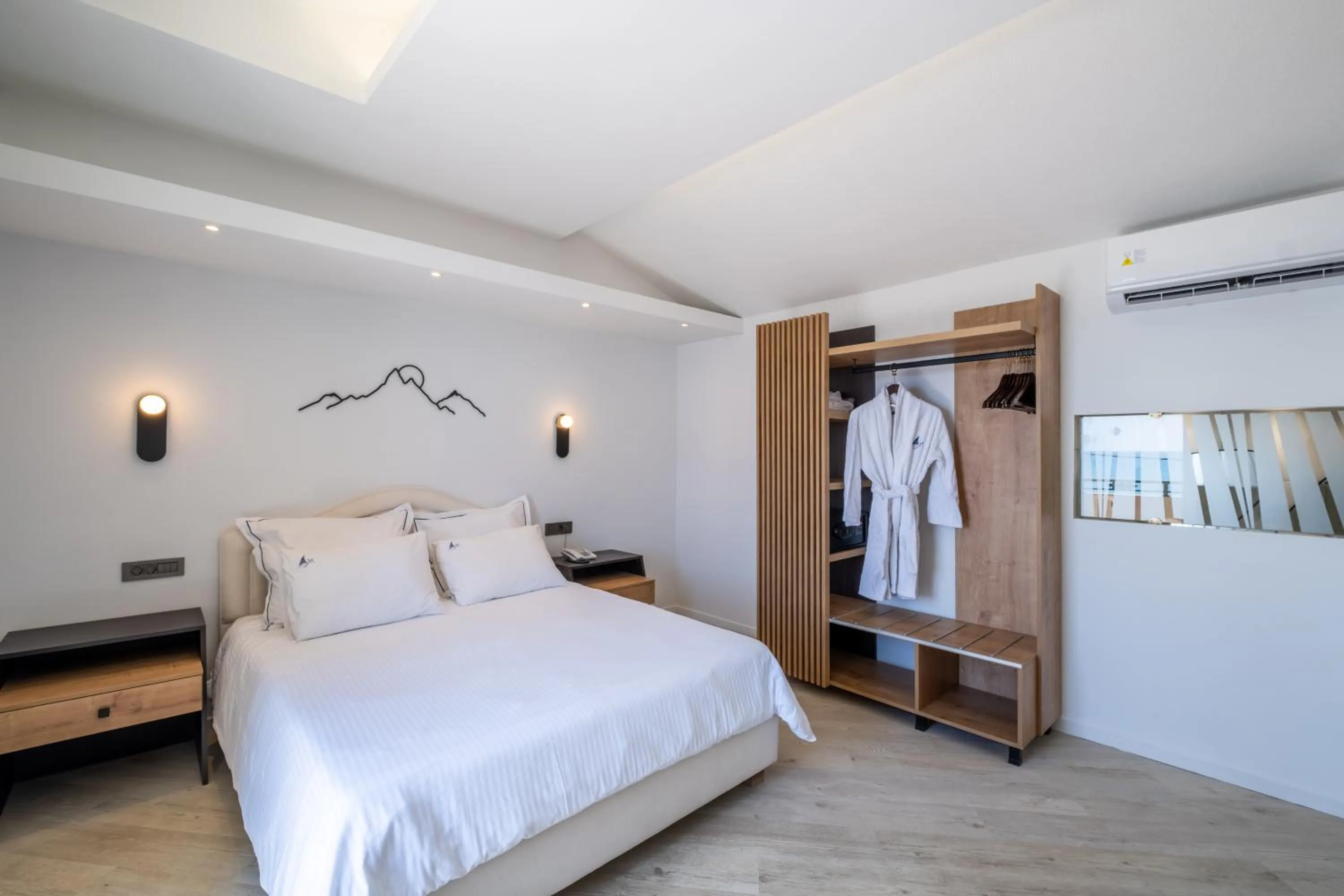 Bed in Mediterranean Beach Resort