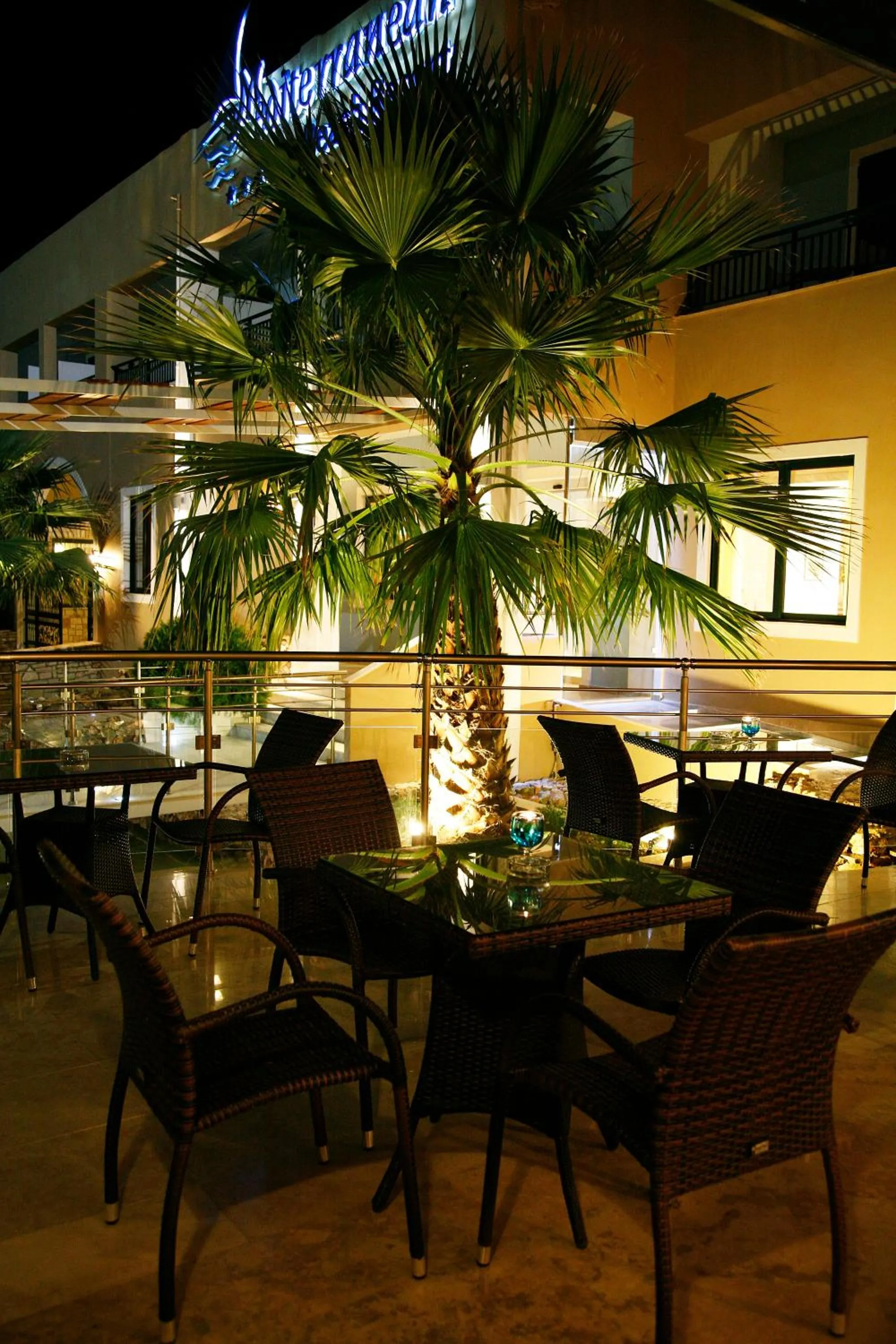 Night in Mediterranean Beach Resort