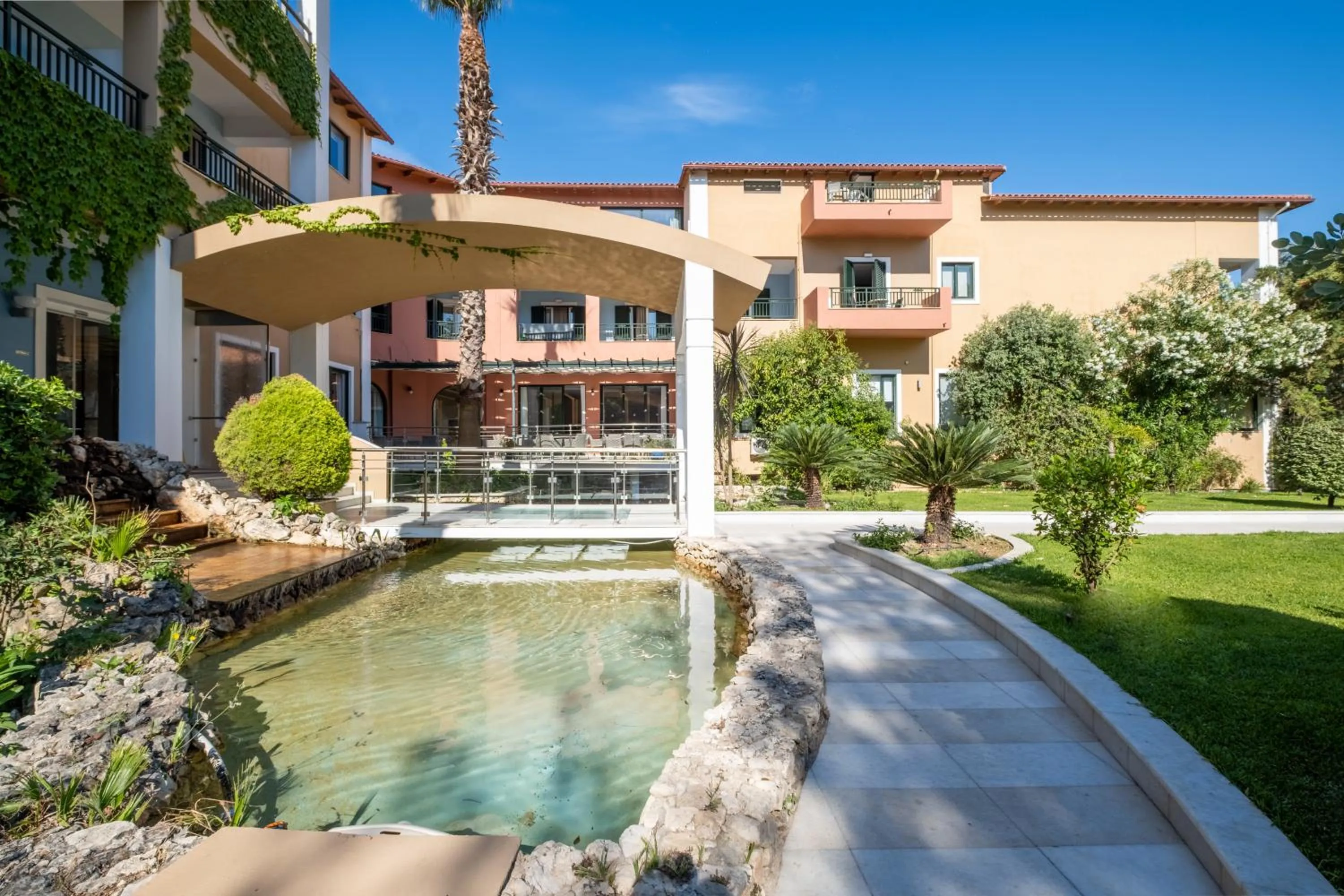 Facade/entrance in Mediterranean Beach Resort