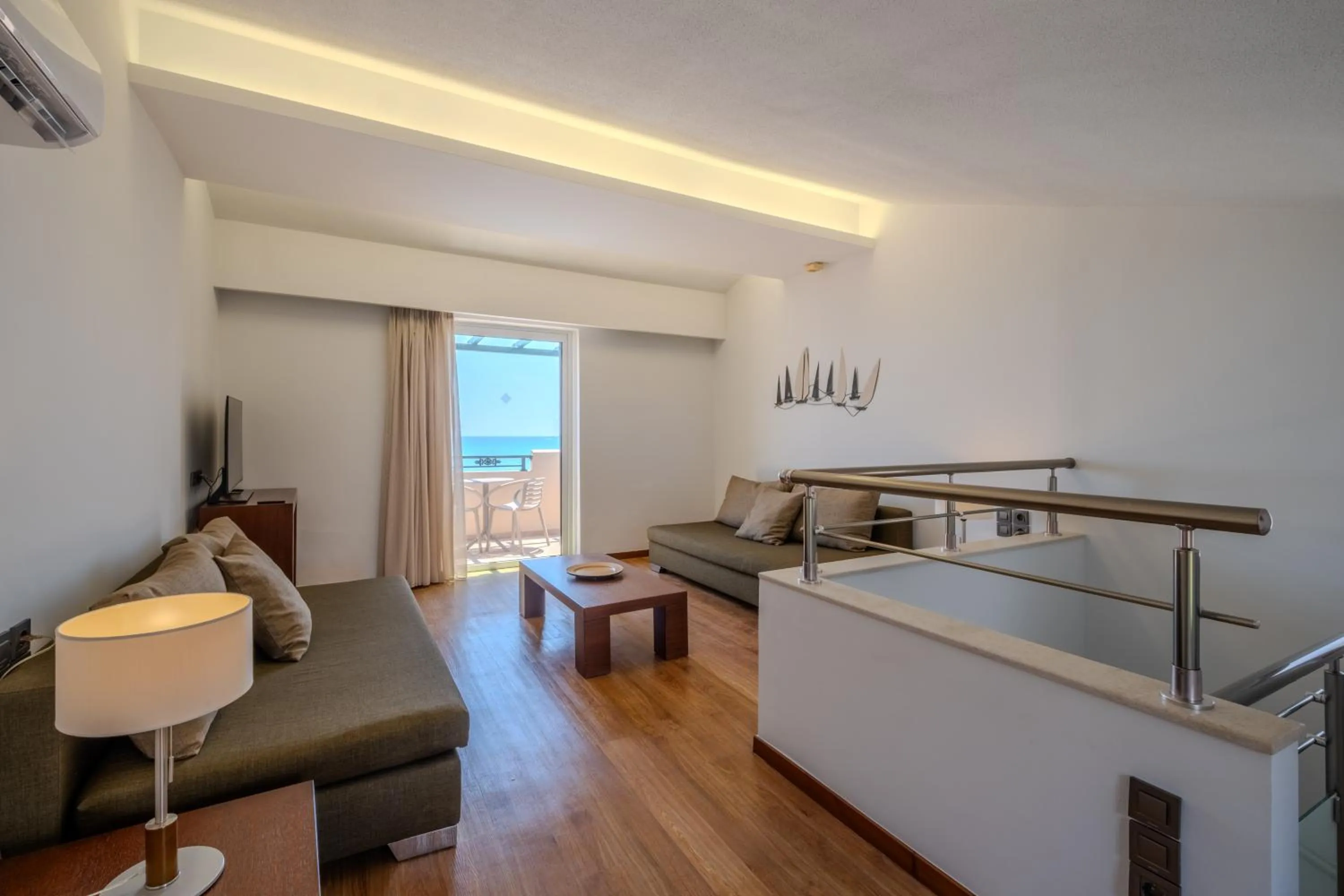 Bed in Mediterranean Beach Resort