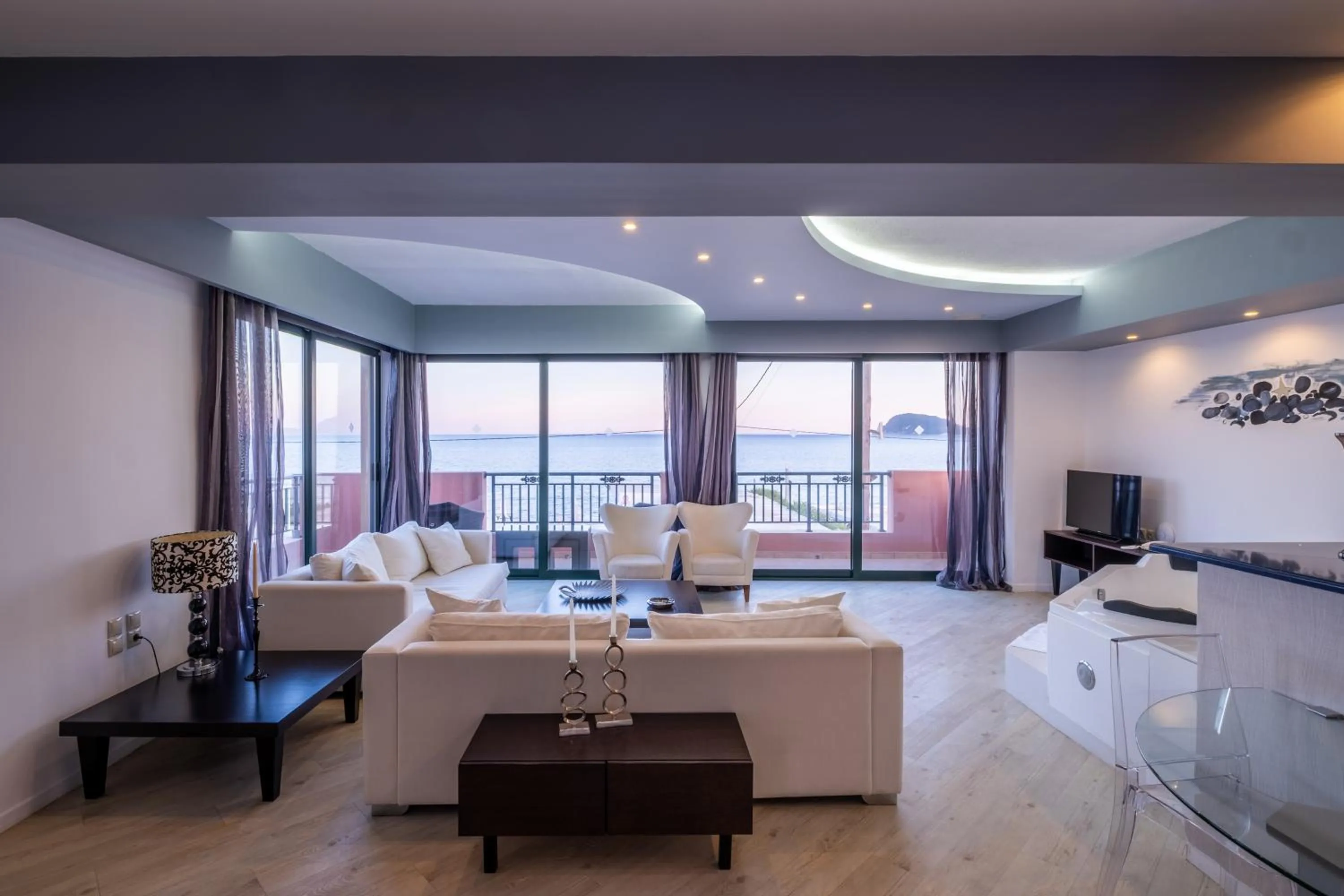 Living room, Bed in Mediterranean Beach Resort