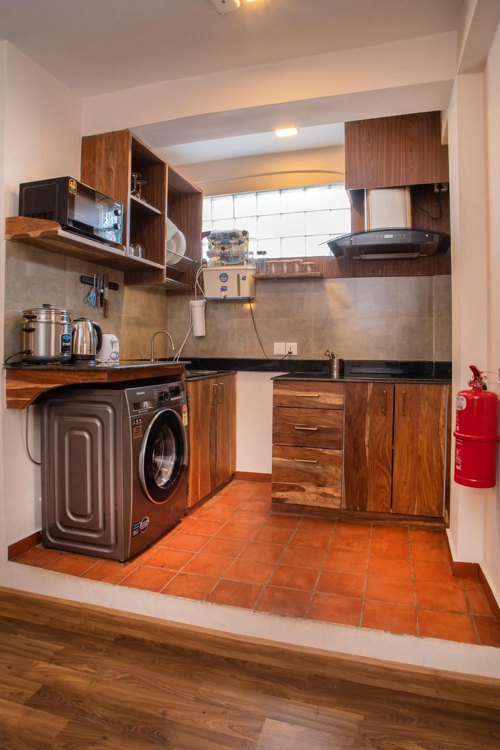 Kitchen or kitchenette in Hotel Timila