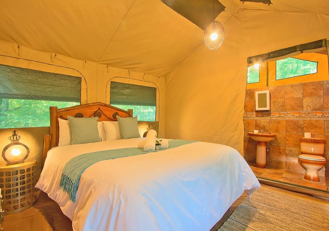 Bed in Kruger Adventure Lodge