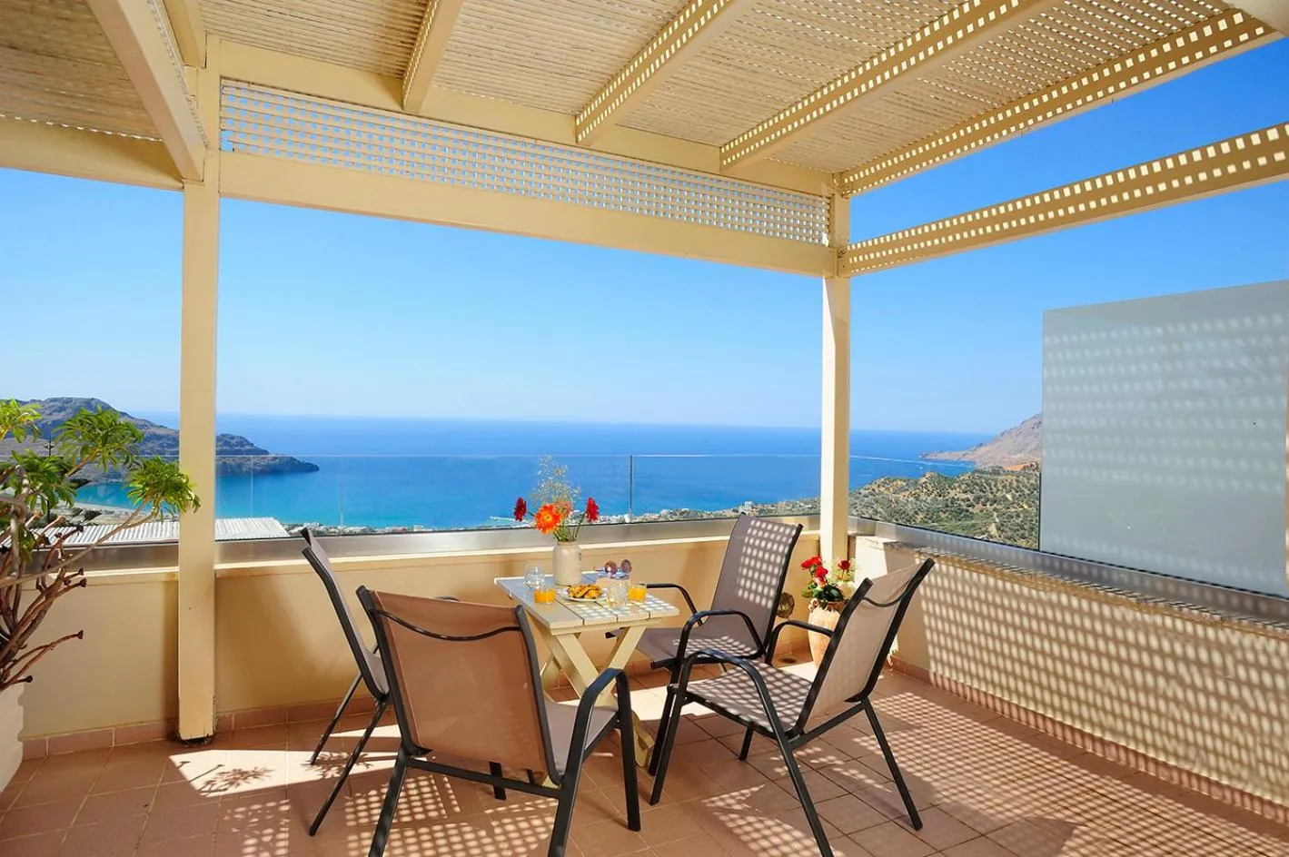 Balcony/Terrace in Stefanos Village Hotel