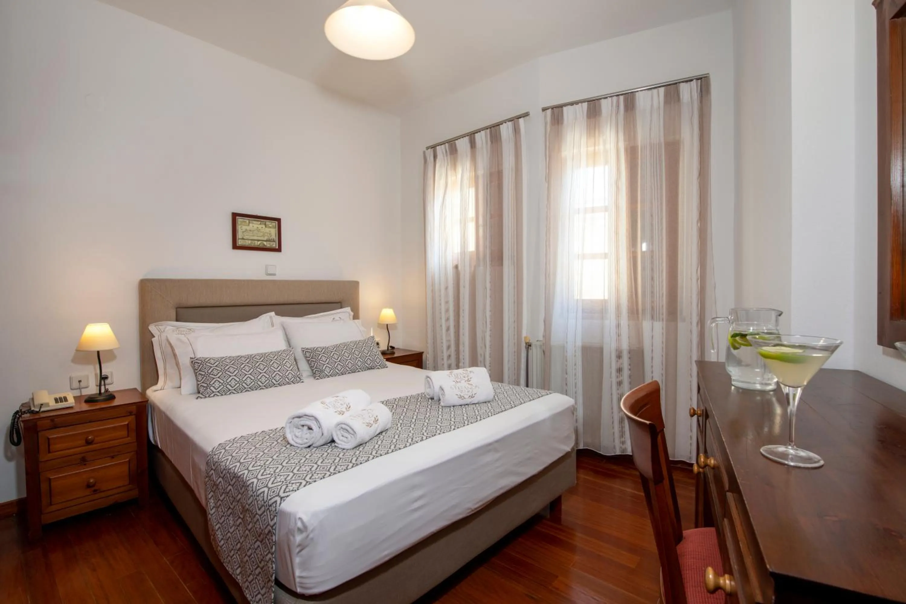 Bed in Stefanos Village Hotel