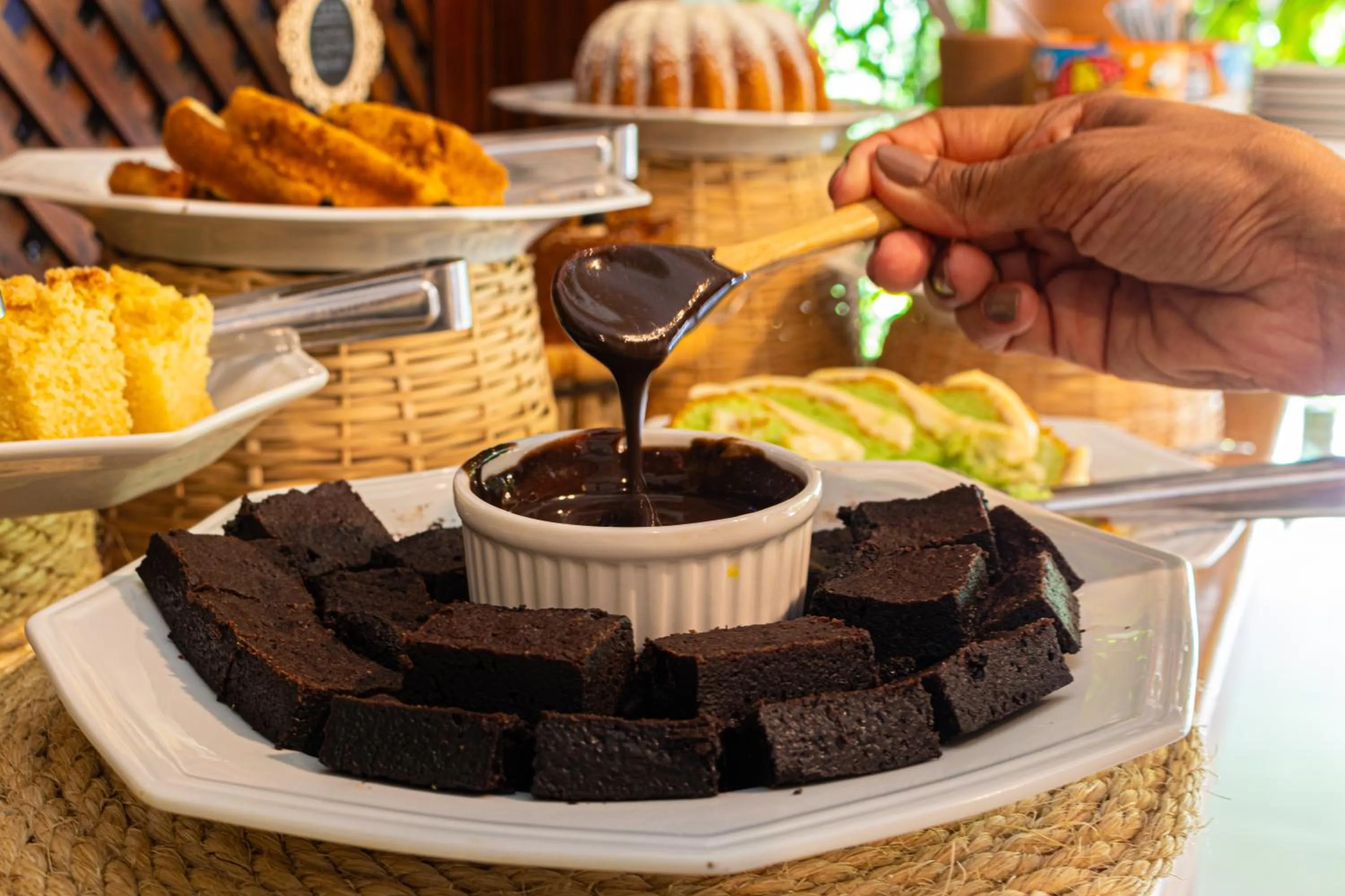 Buffet breakfast in Pousada Encantos de Arraial