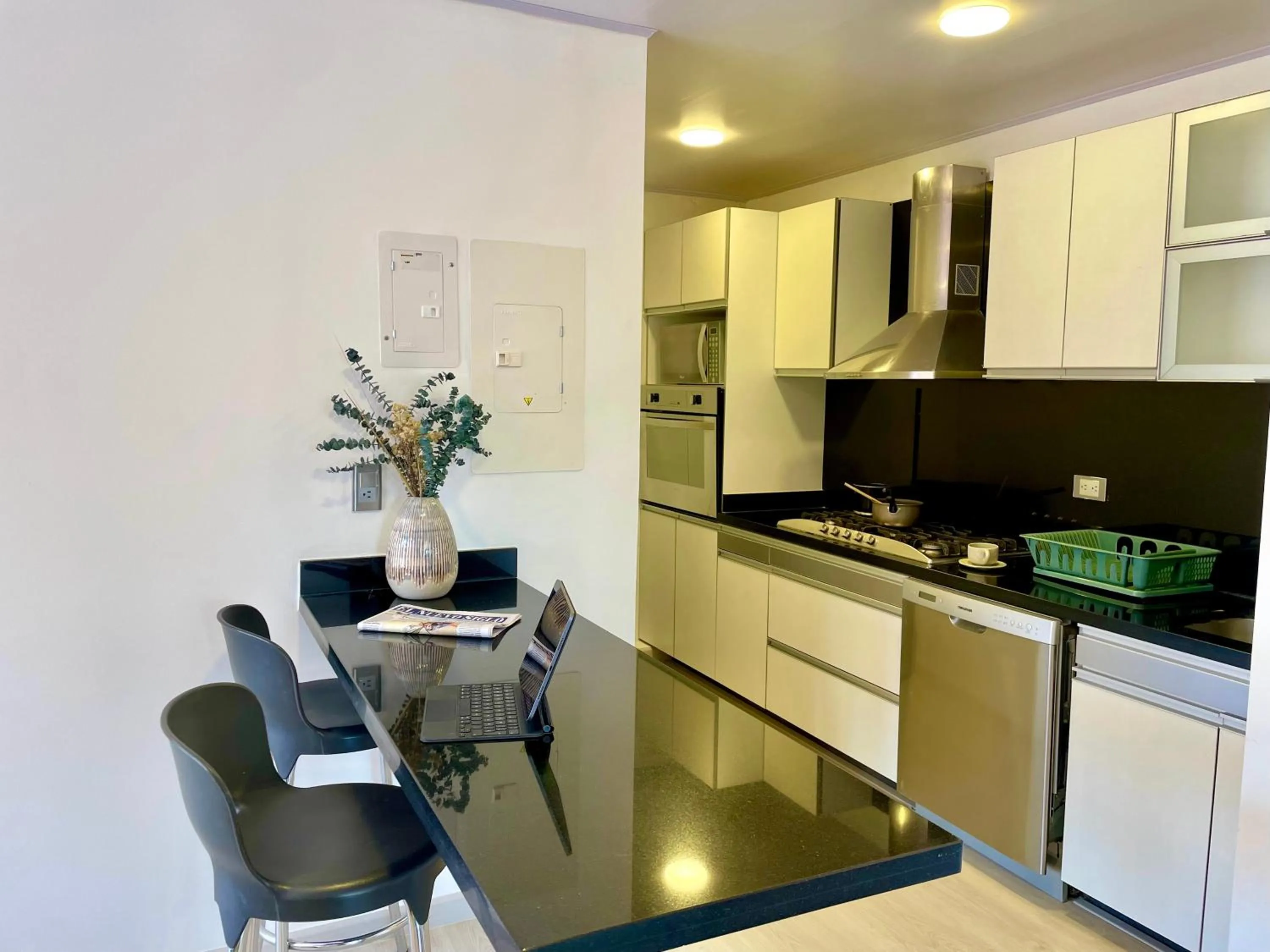 Kitchen or kitchenette in 122 Plaza Apartahotel
