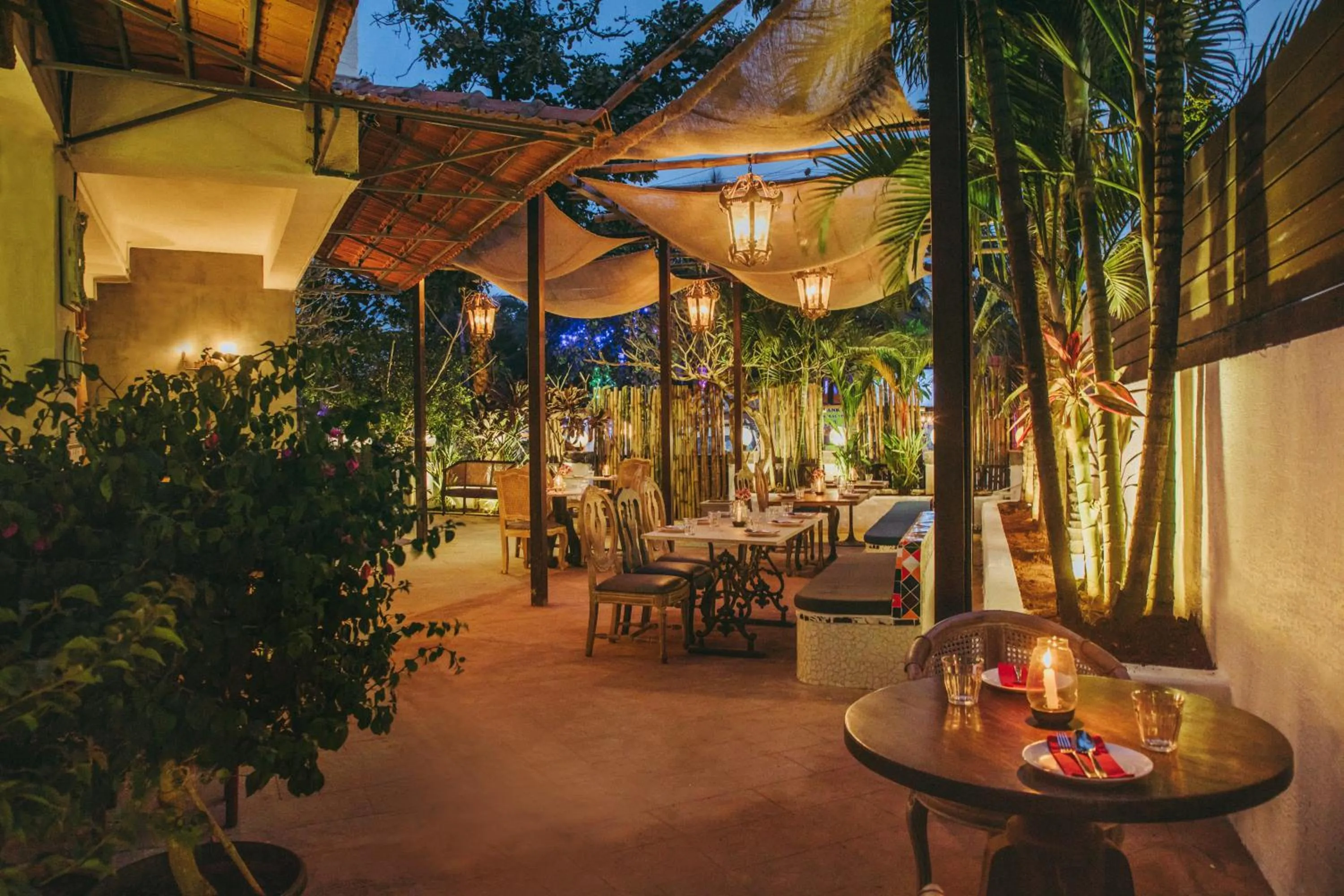 Patio, Restaurant/Places to Eat in Living Room by Seasons, Goa