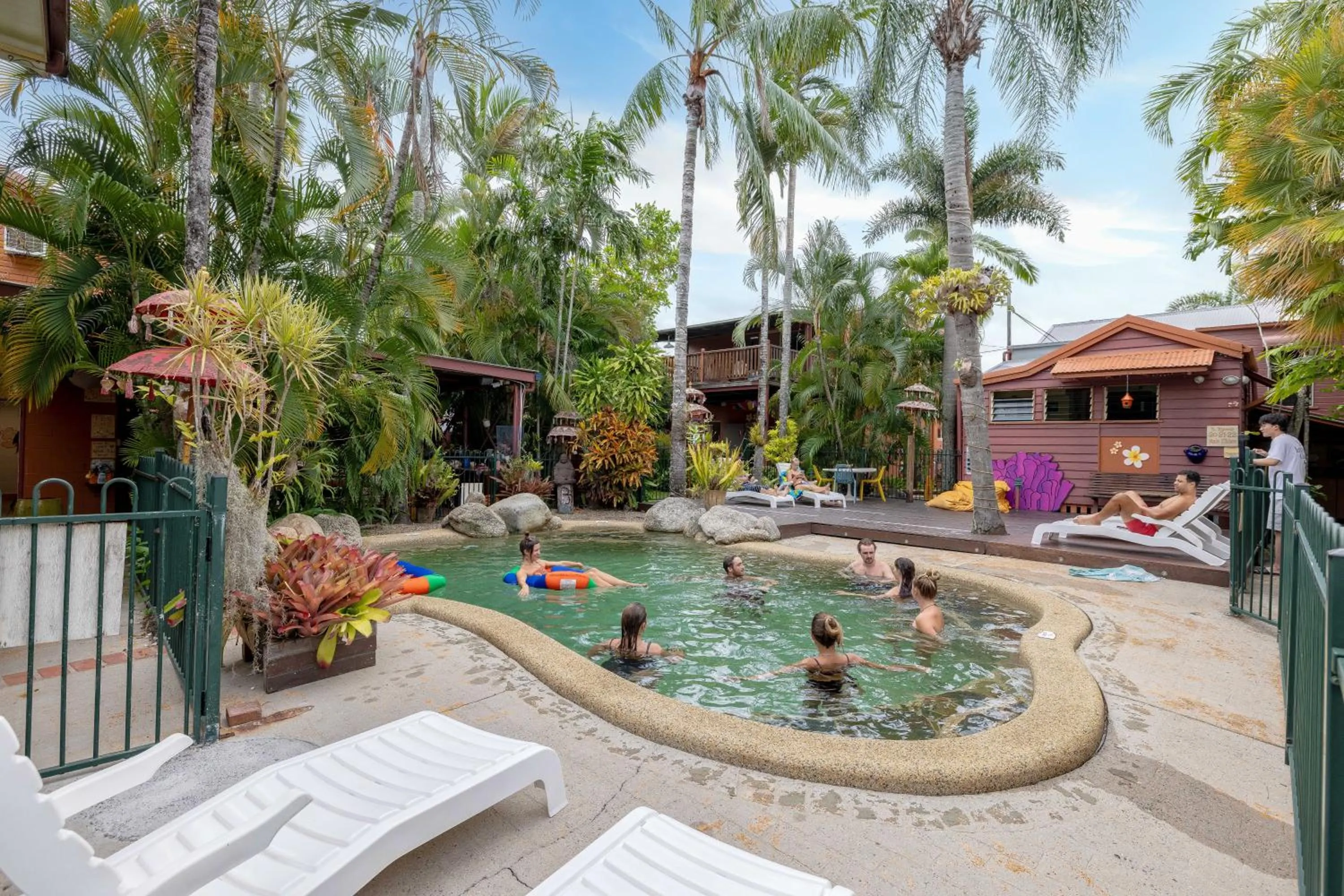 Garden view in Travellers Oasis