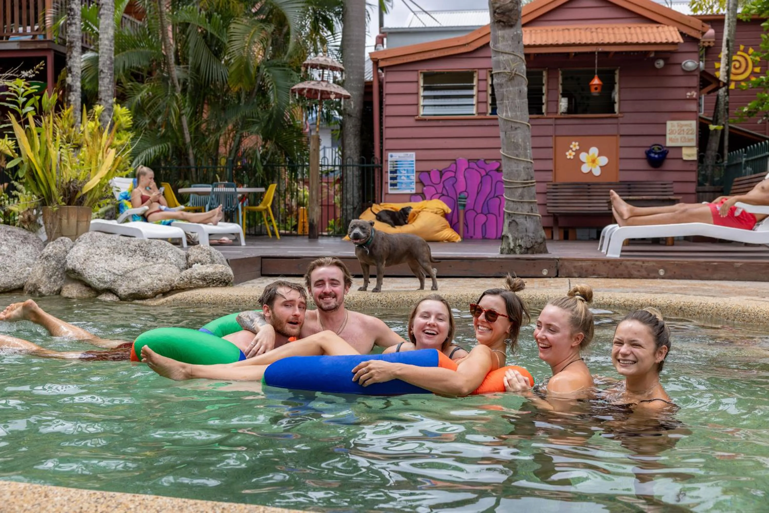 Pool view in Travellers Oasis