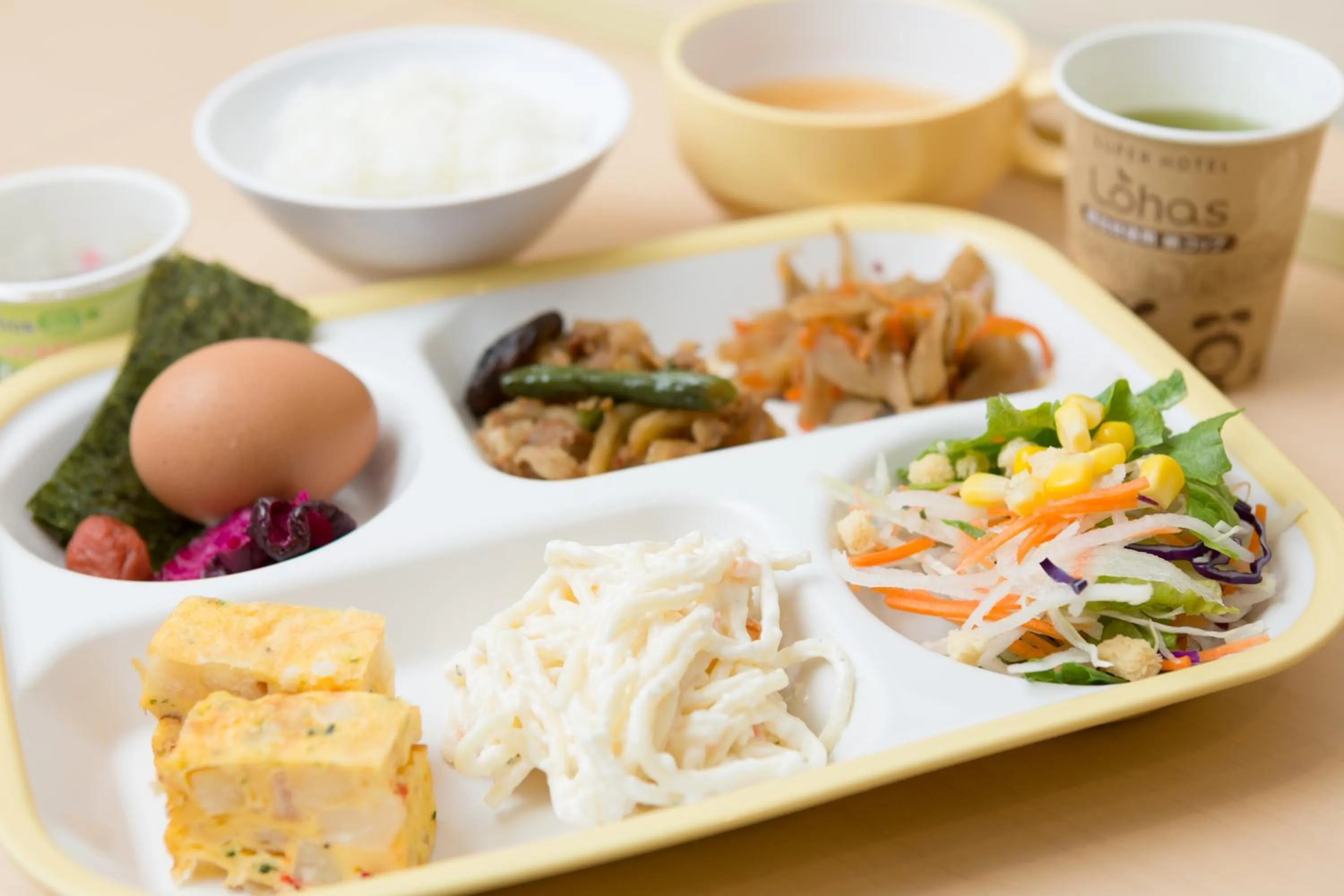 Buffet breakfast in Super Hotel Tokyo Otsuka