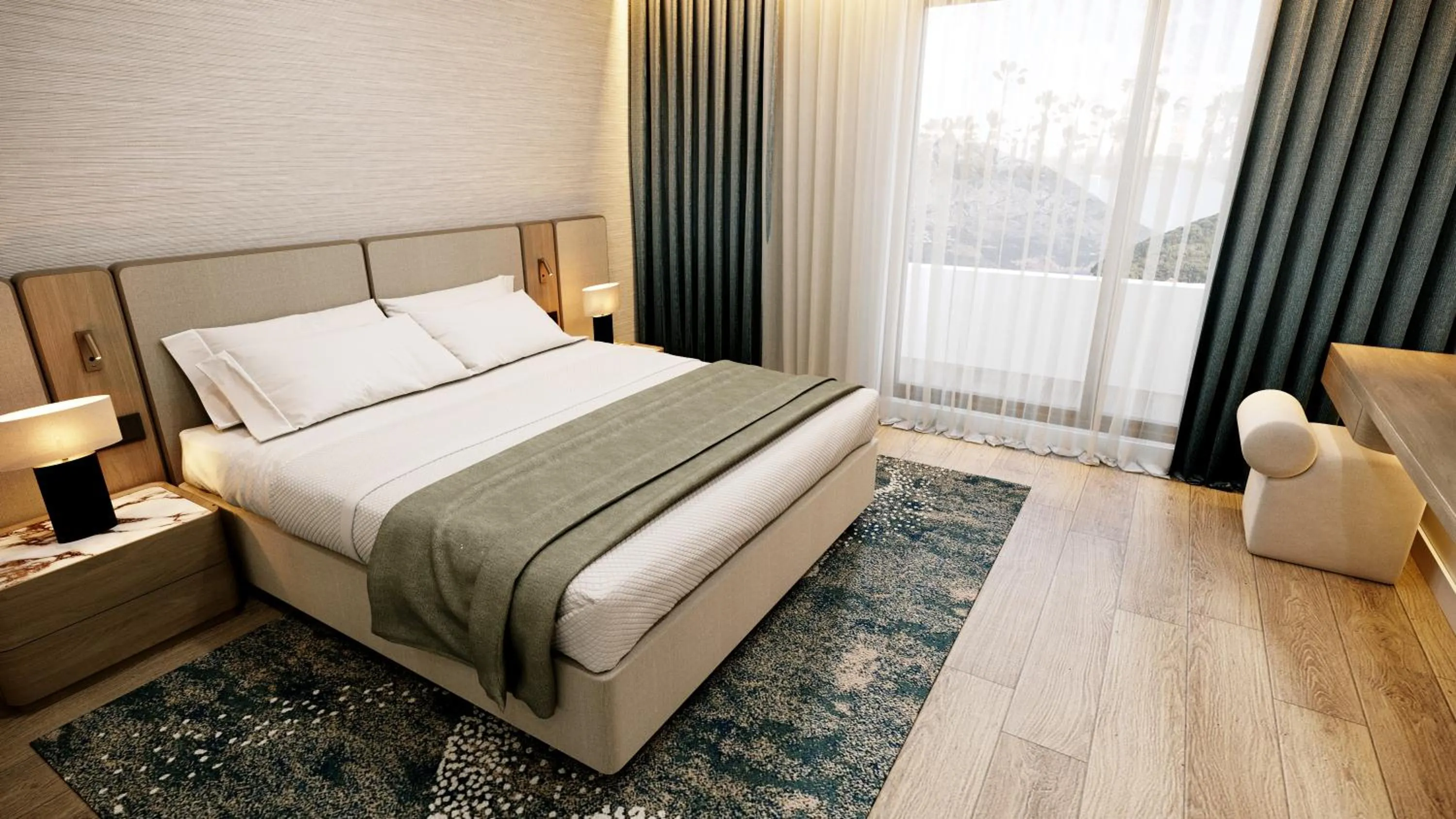 Bed in Hotel Harmony by Aycon