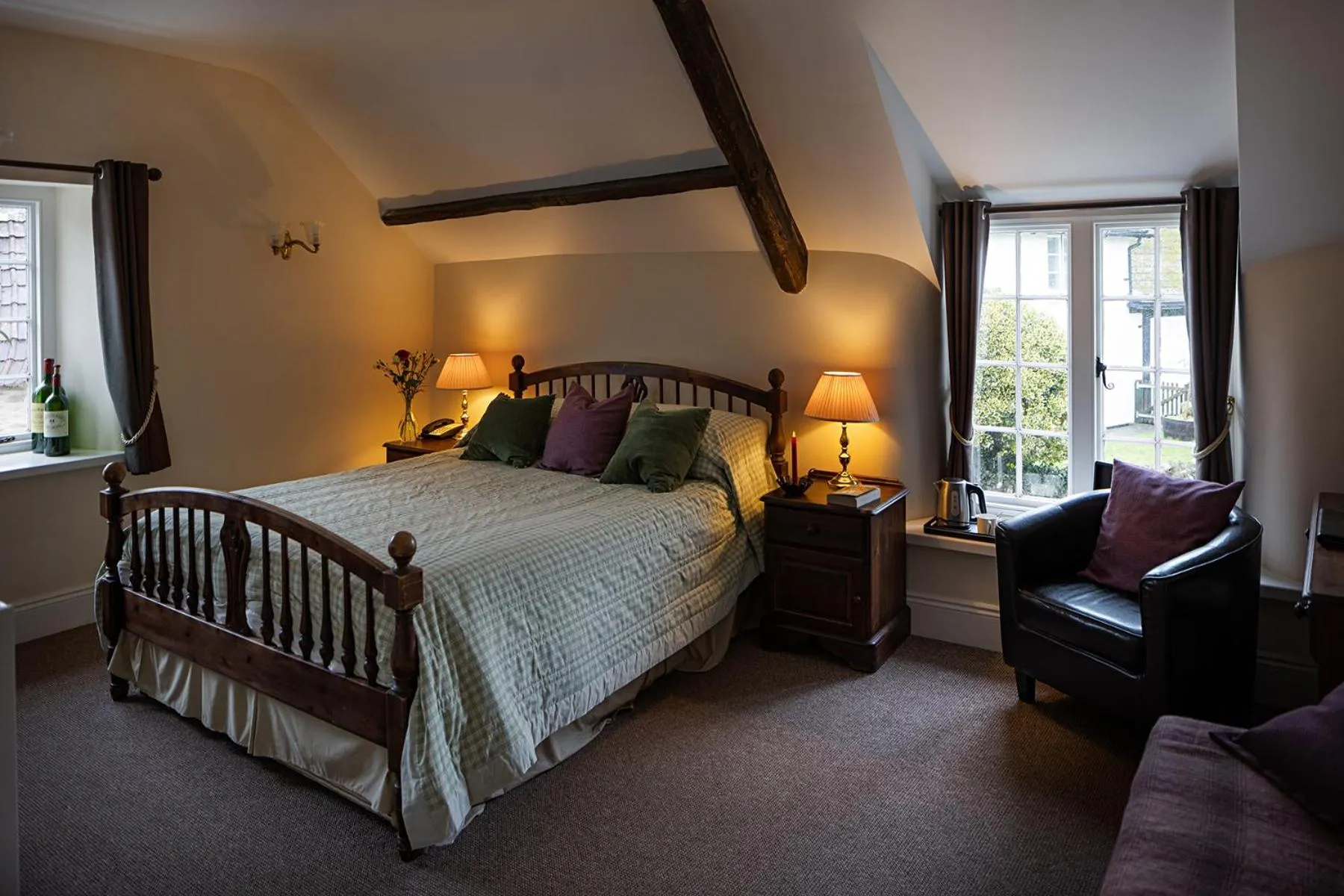 Bed in The Royal Oak Exmoor