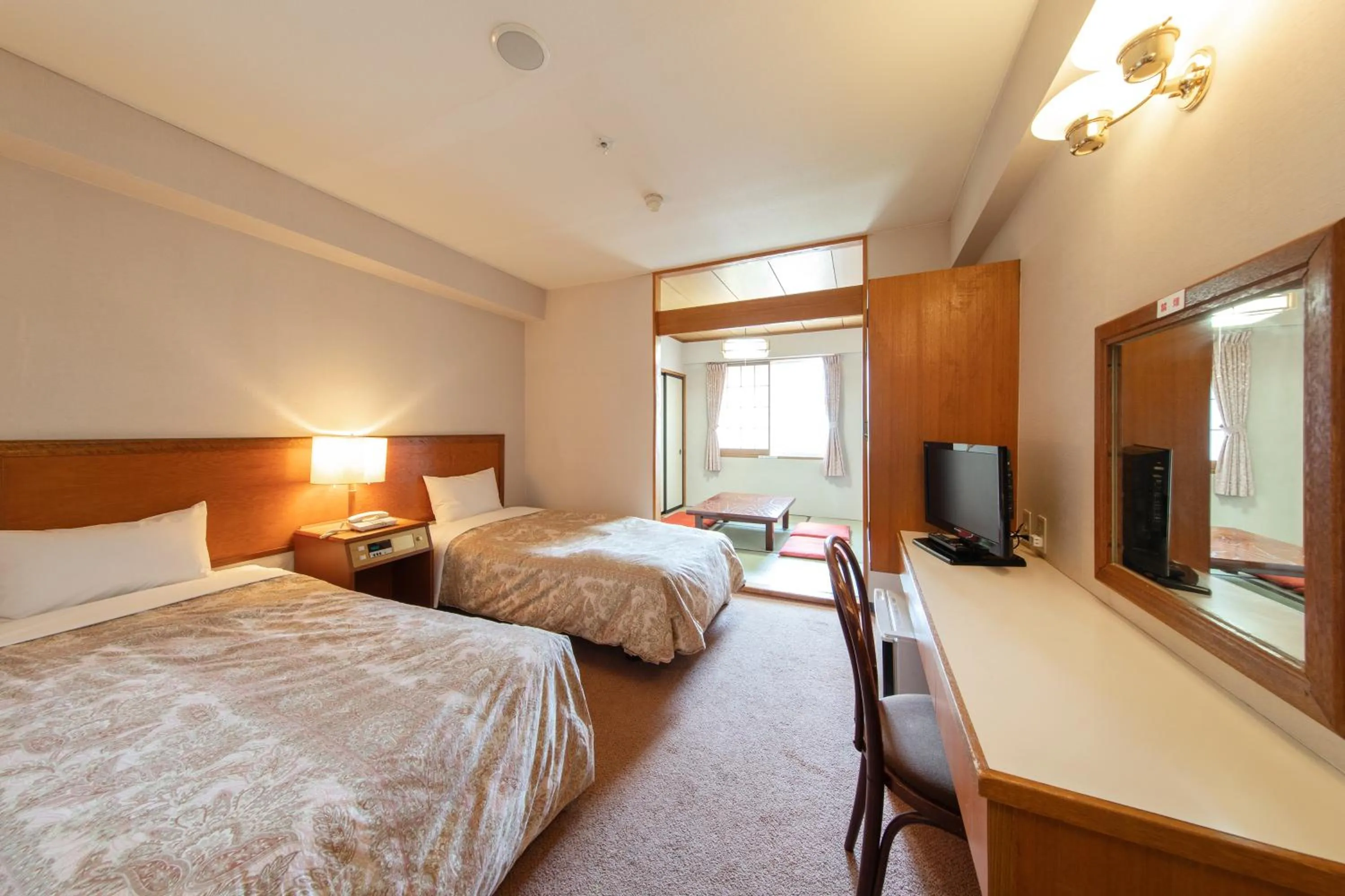 Bed in Akakura Hotel