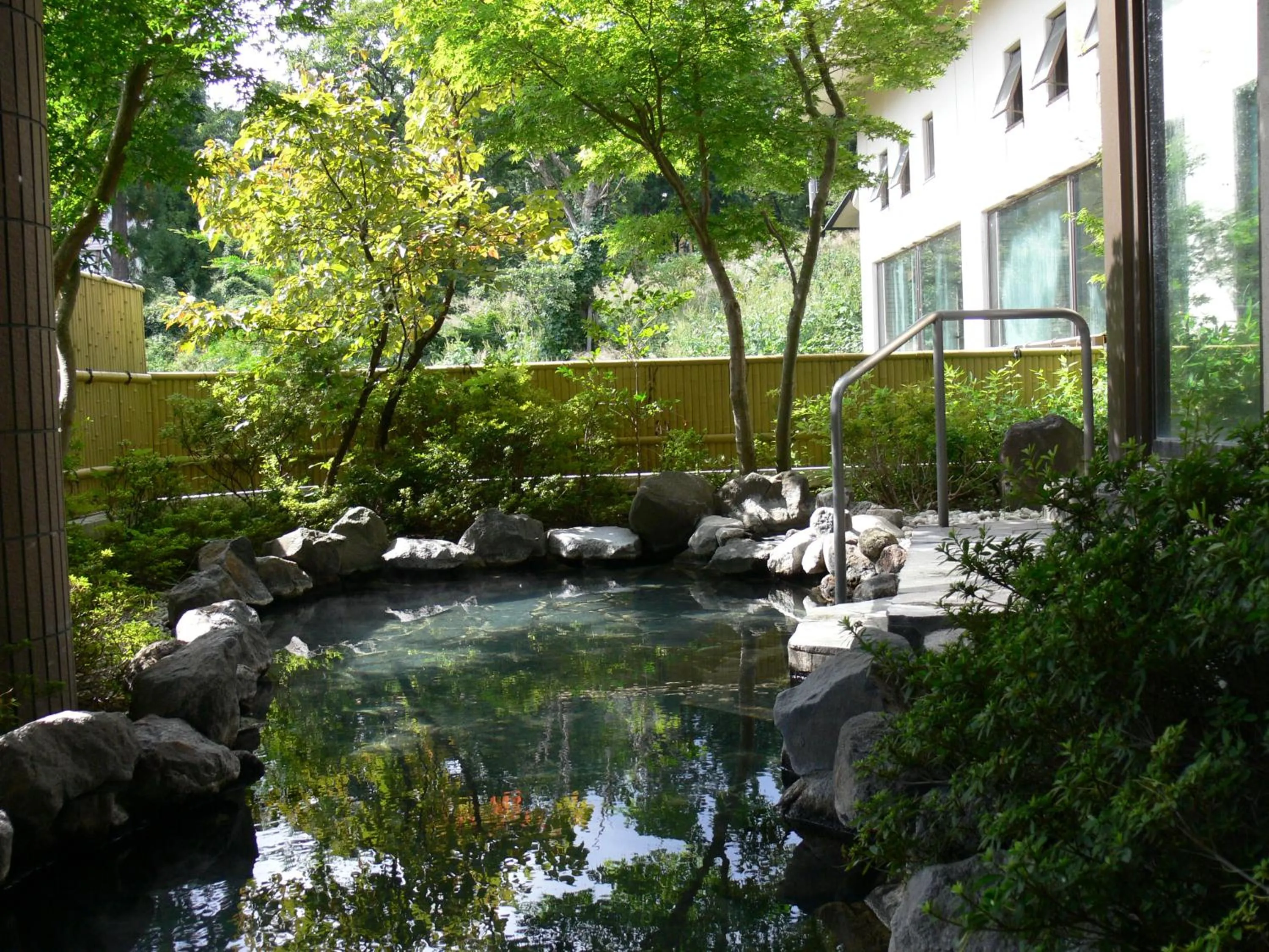 Open Air Bath in Akakura Hotel