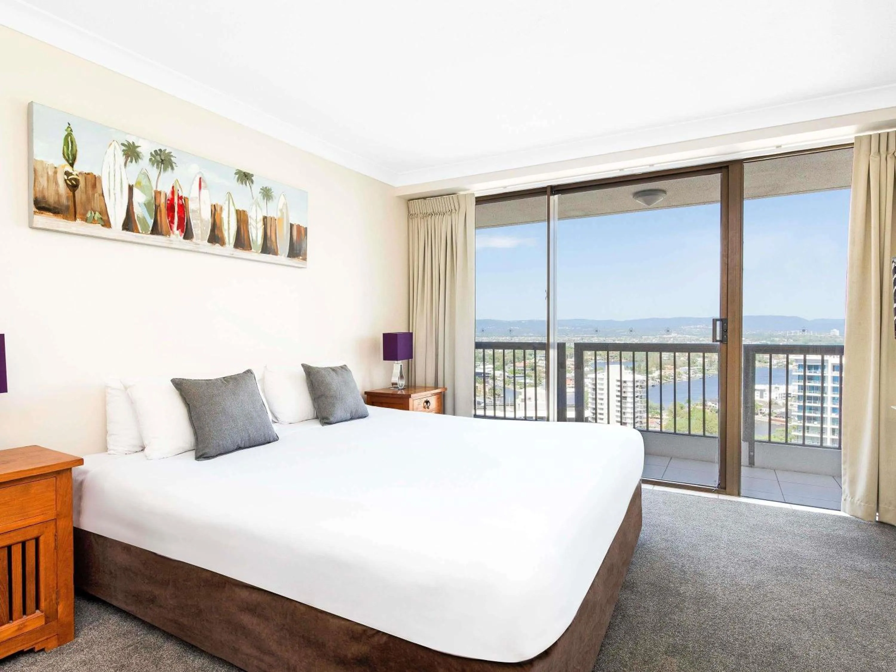 Property building, Bed in BreakFree Longbeach Resort