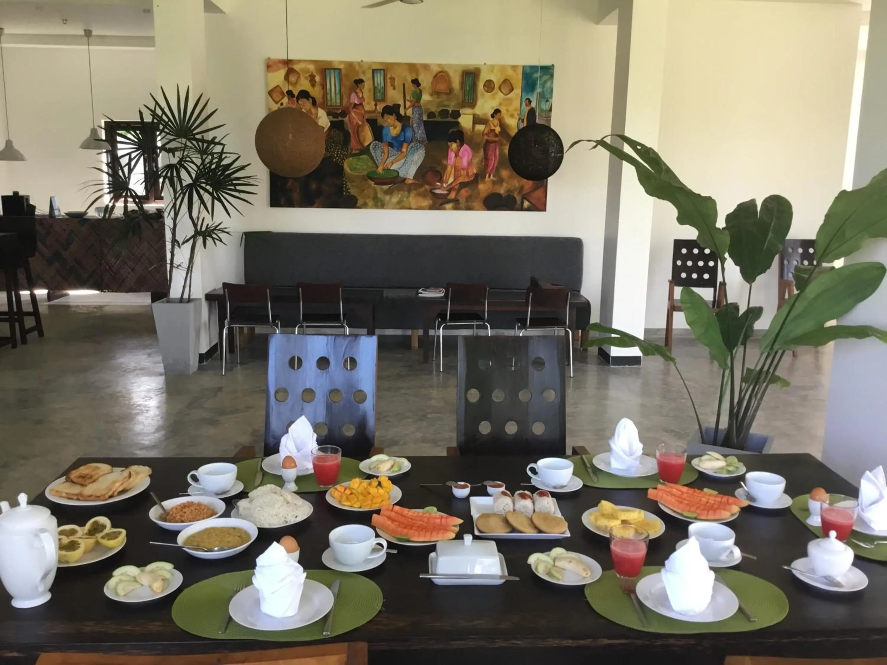 Continental breakfast in Sath Villa Naadi Ayurveda Resort