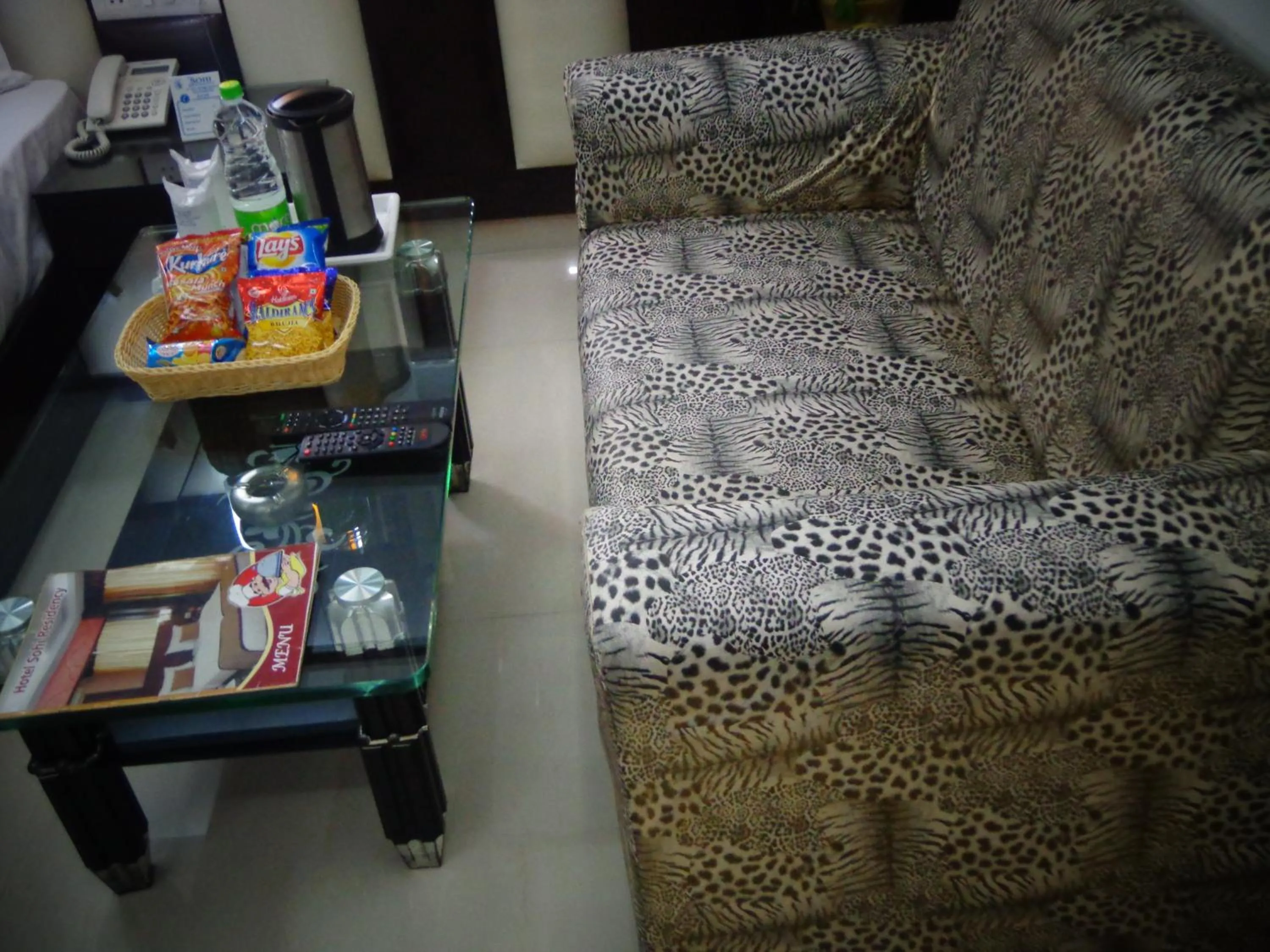 Seating area in Sohi Residency