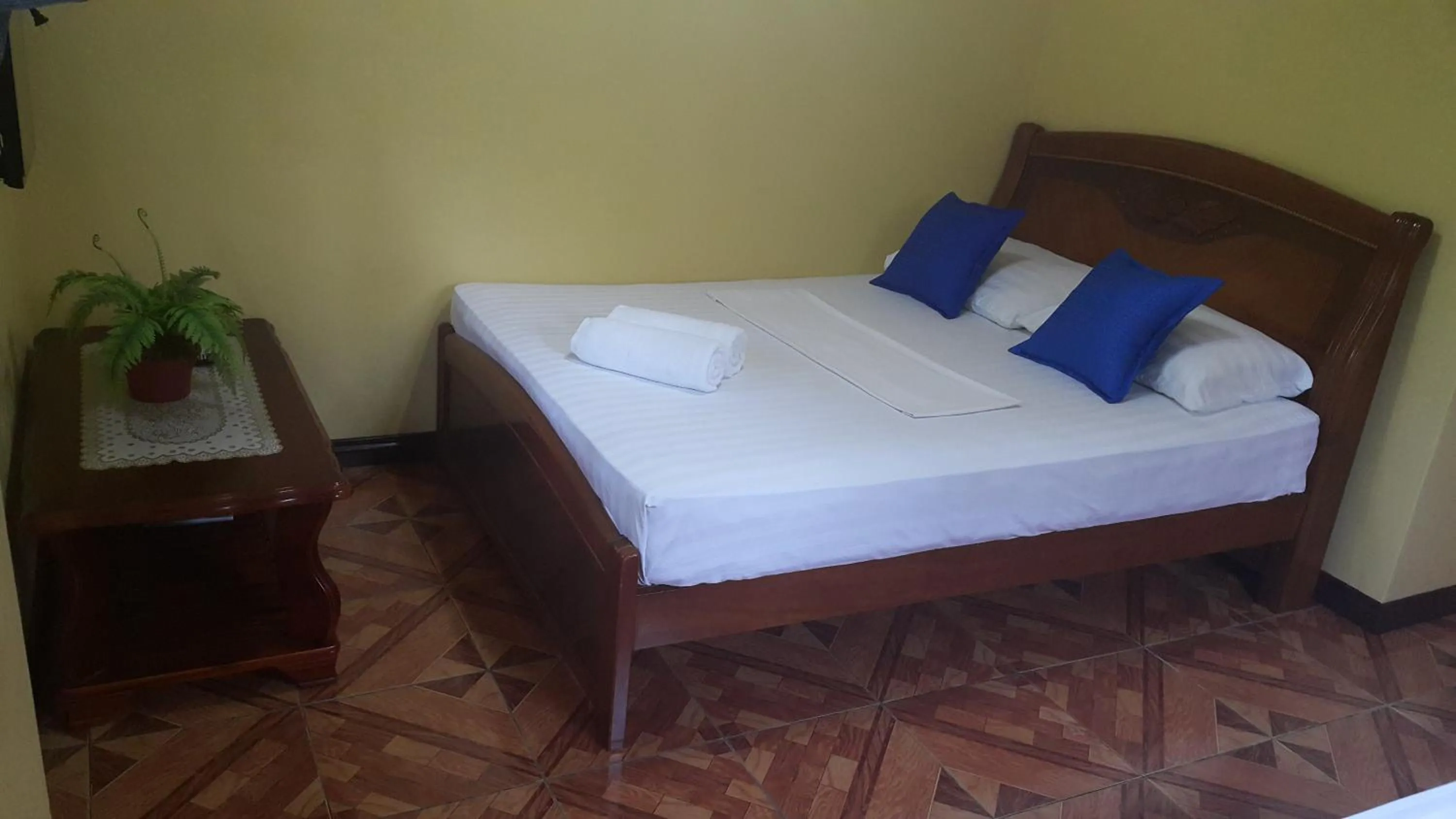 Bed in Carribean Transient House