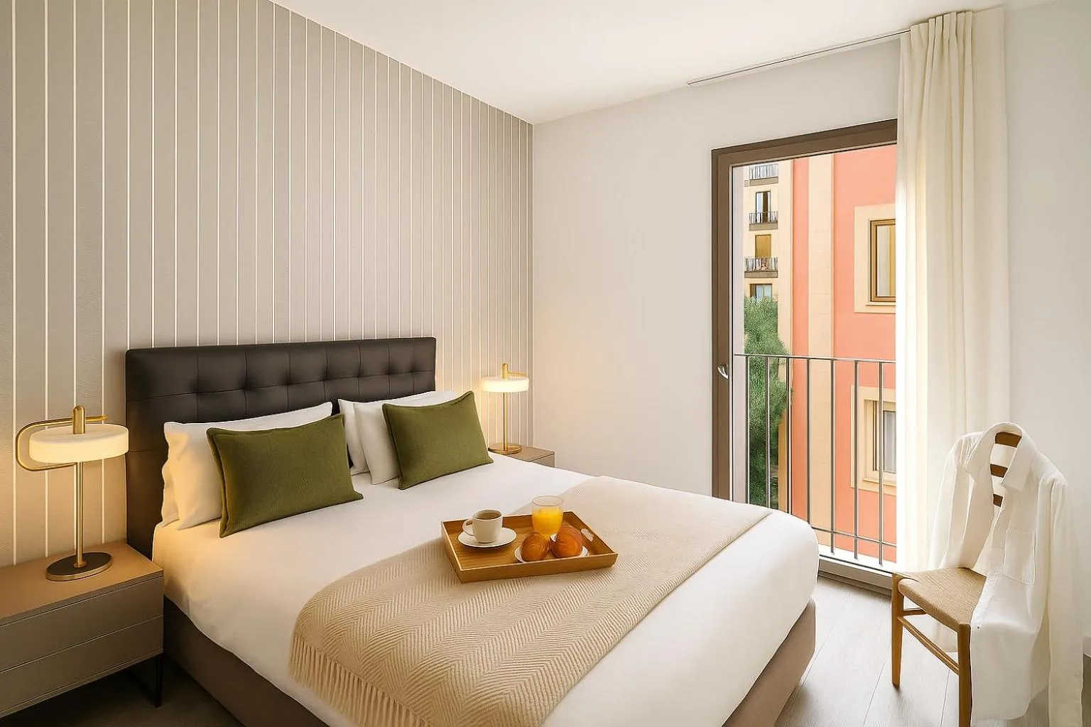 Bed in Aspasios Catedral Apartments