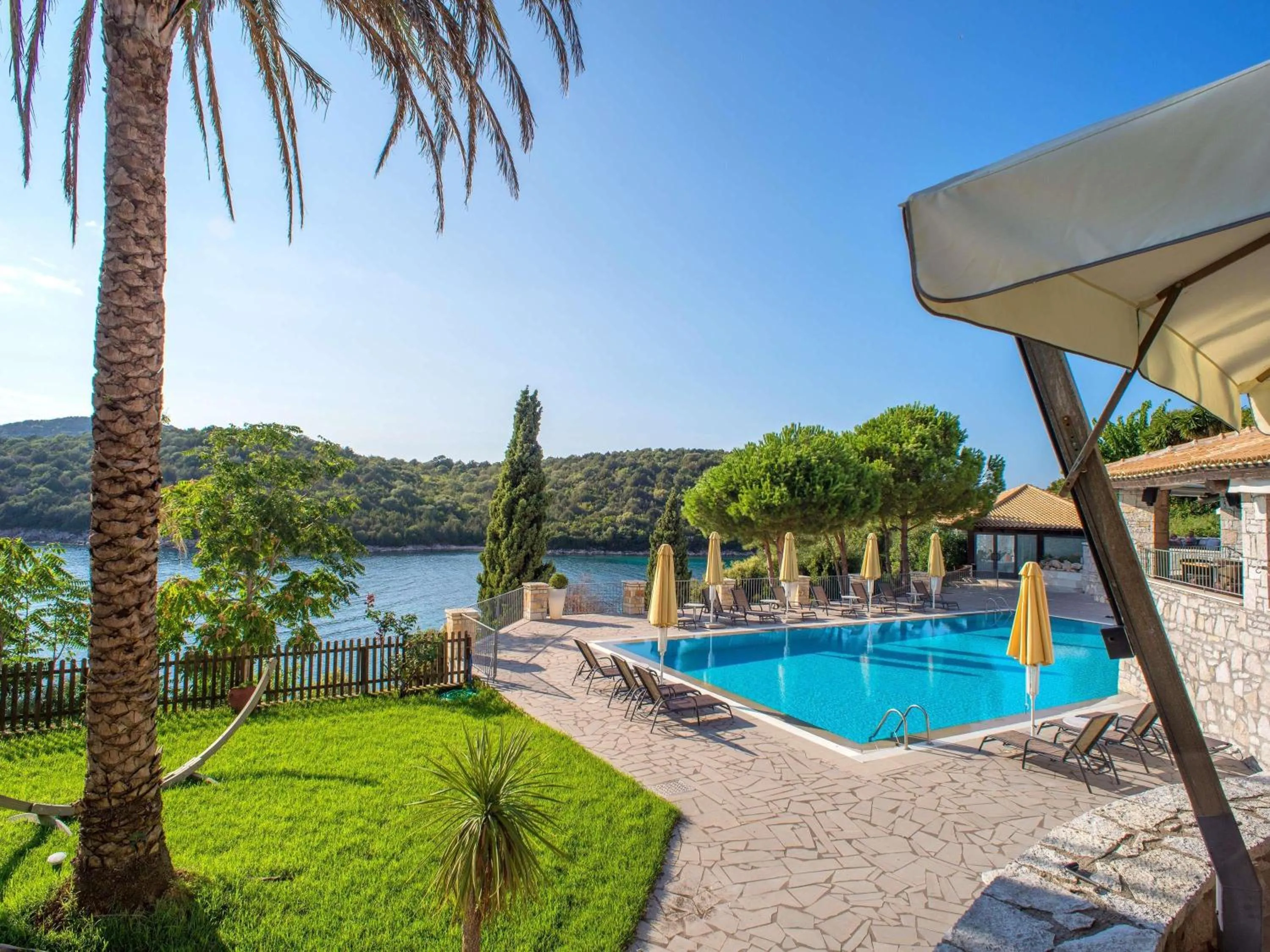 Pool view in Movenpick Resort Agios Nikolaos Sivota